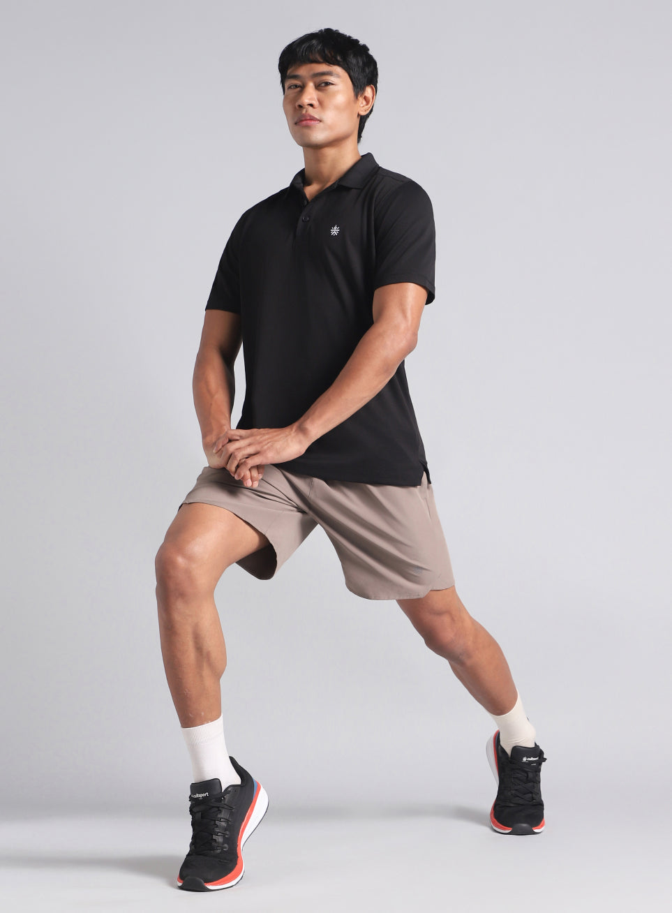 Men's Black Performance Sculpted Polo T-shirt