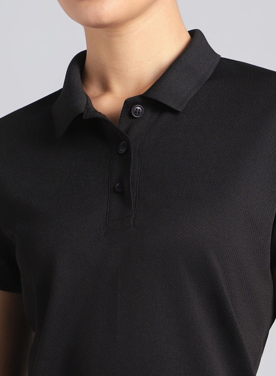 Women's Black Performance Training Polo