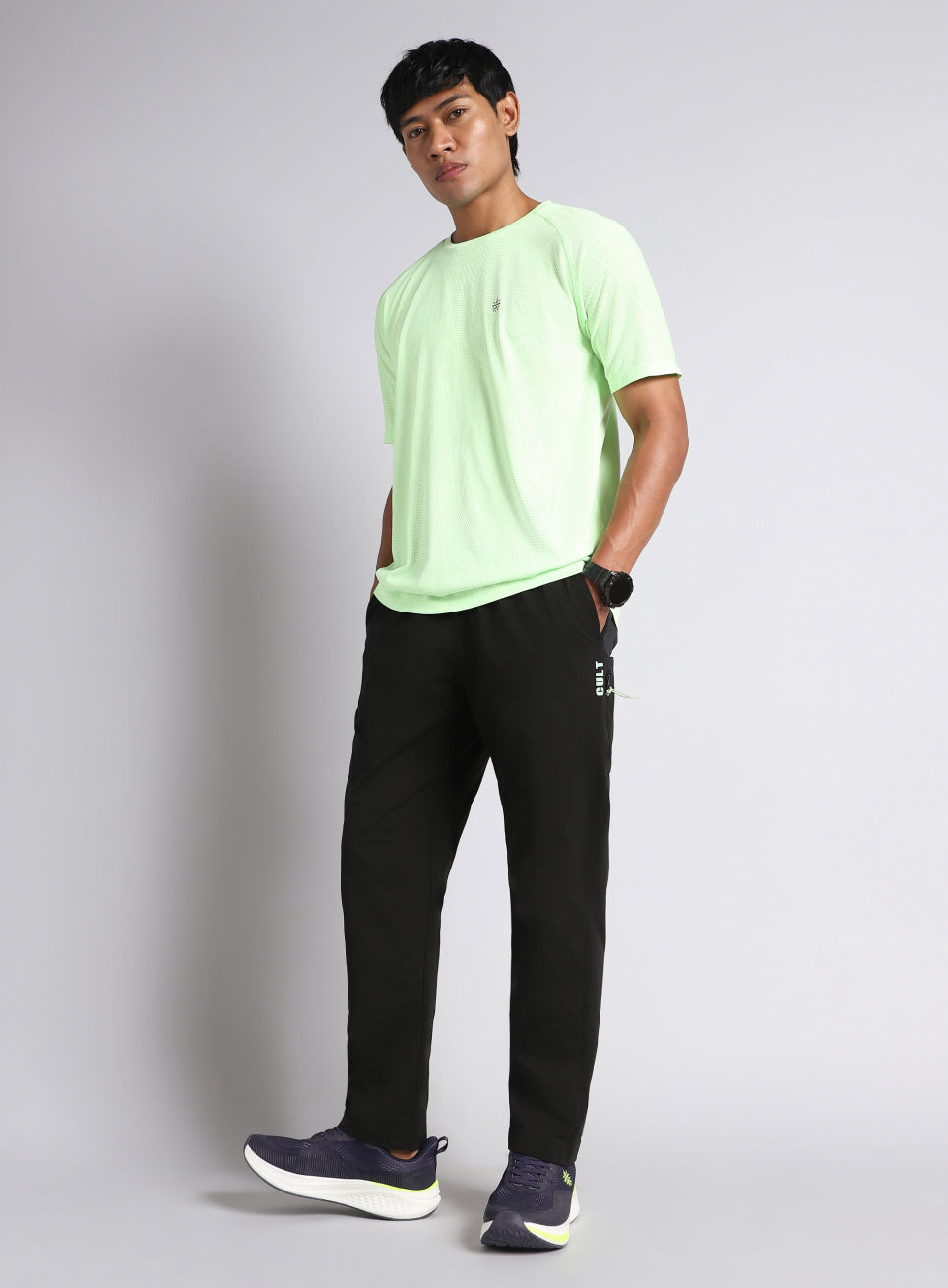 Men's Black Airport Travel Trackpants