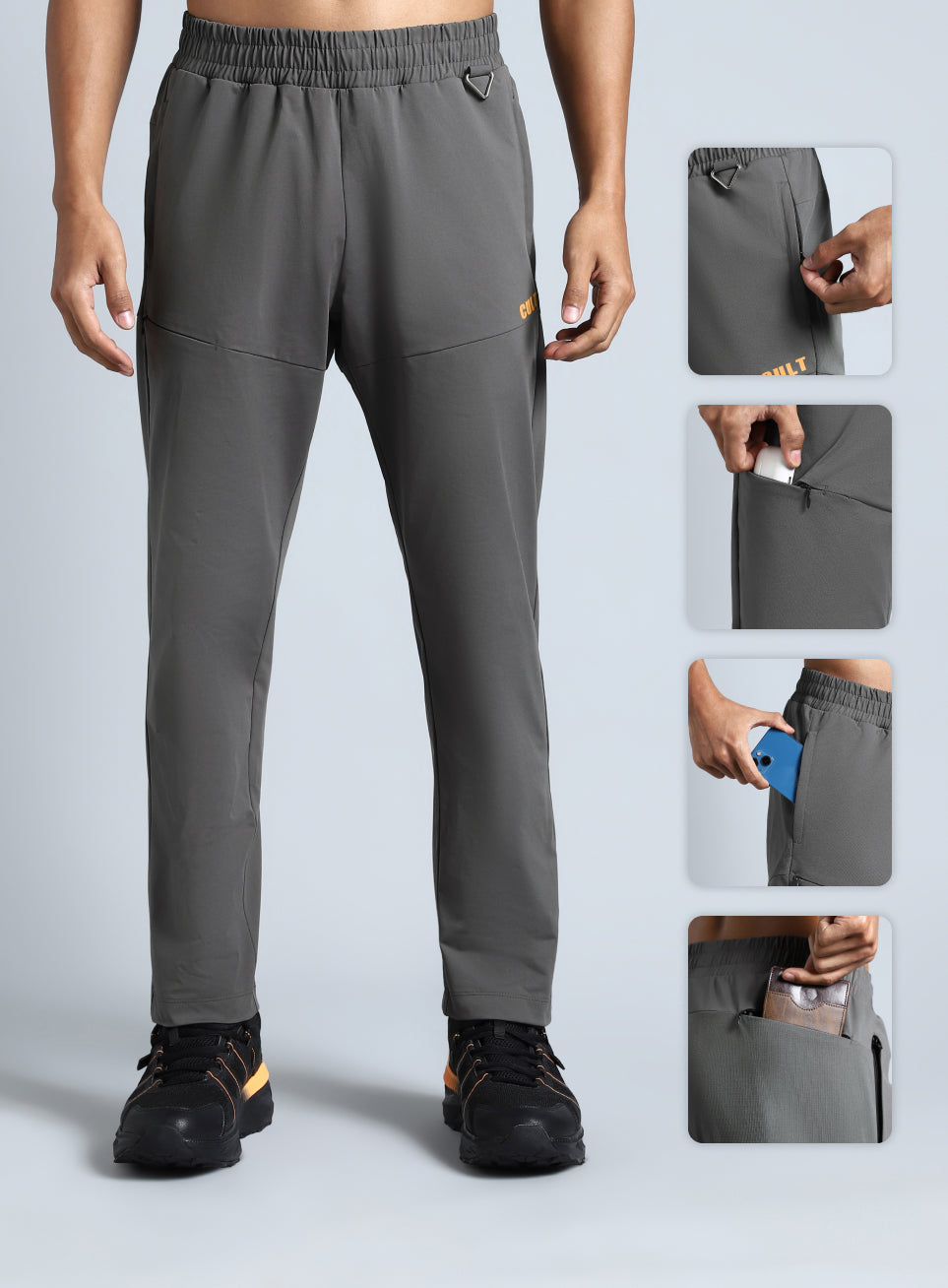 Men's Dark Grey Trail Blaze Outdoor Trackpants