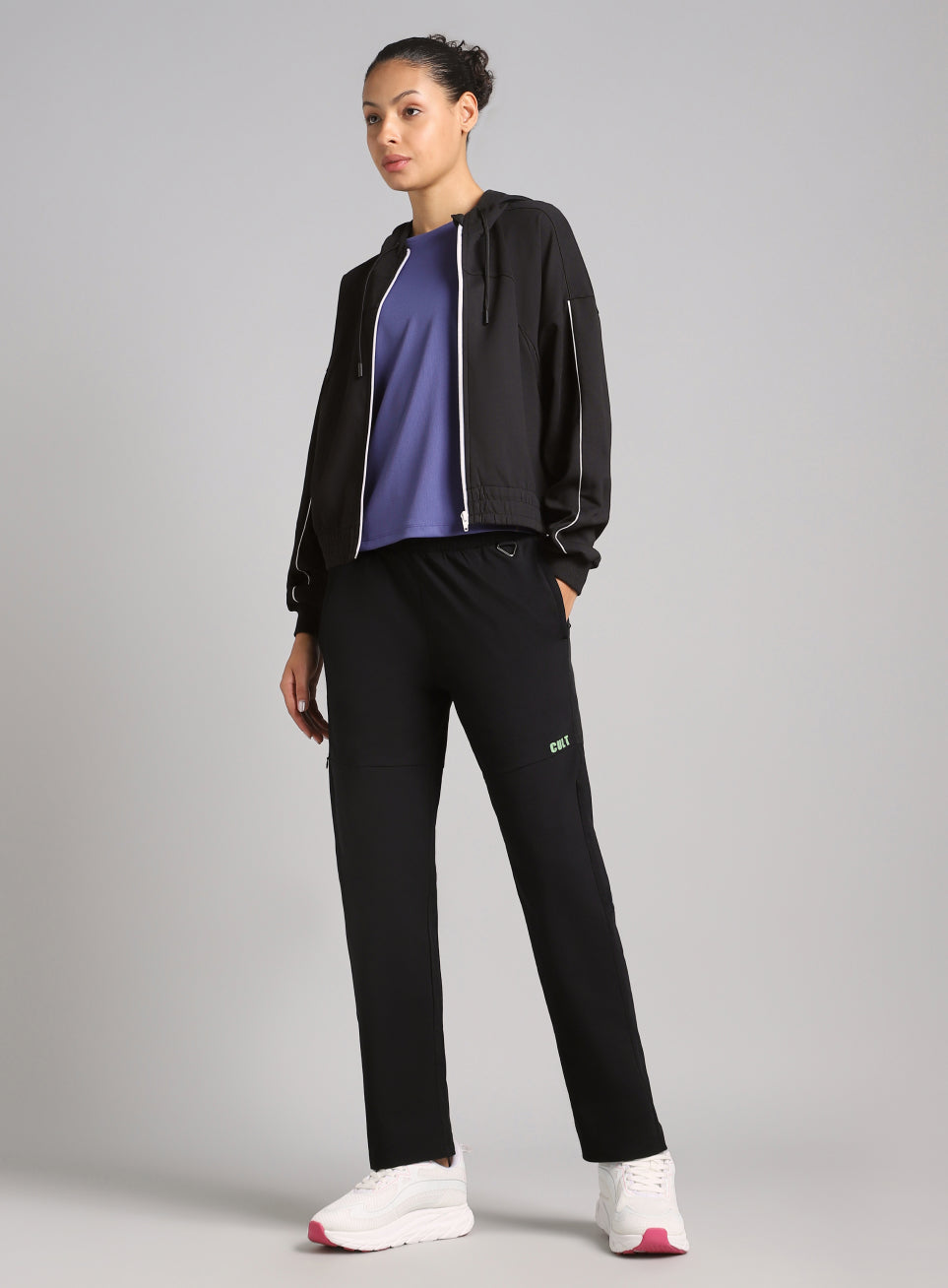 Women's Black Trail Blaze Travel Trackpants