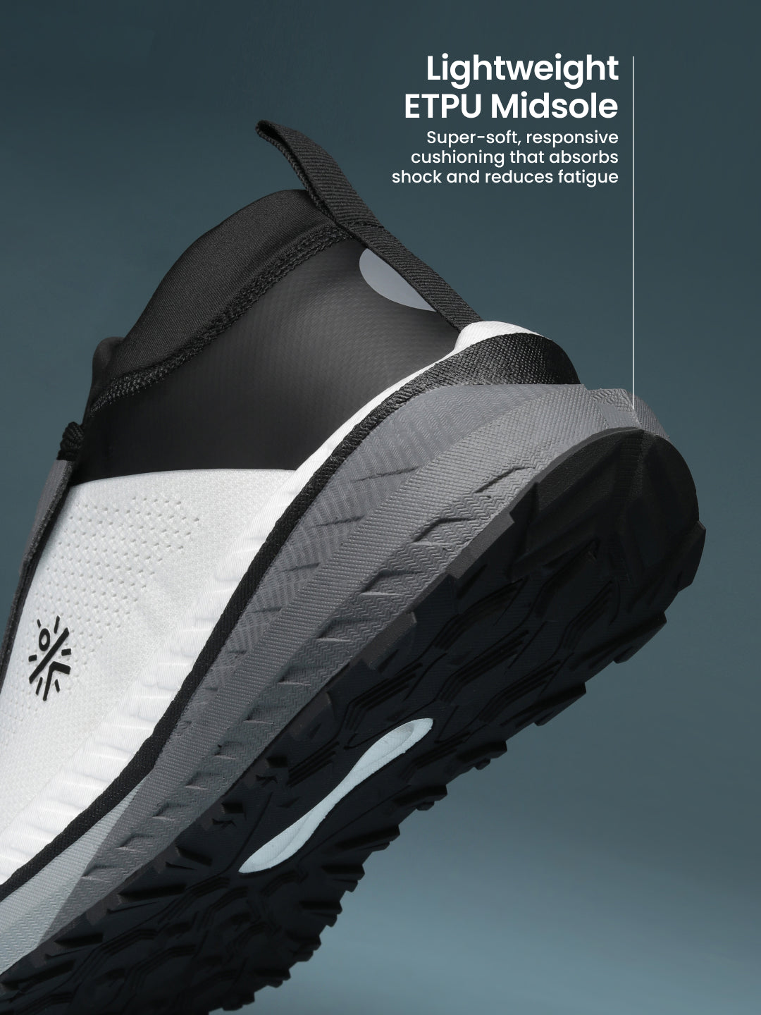 cult Men's GlideMax Trail Running Shoes - White/Black