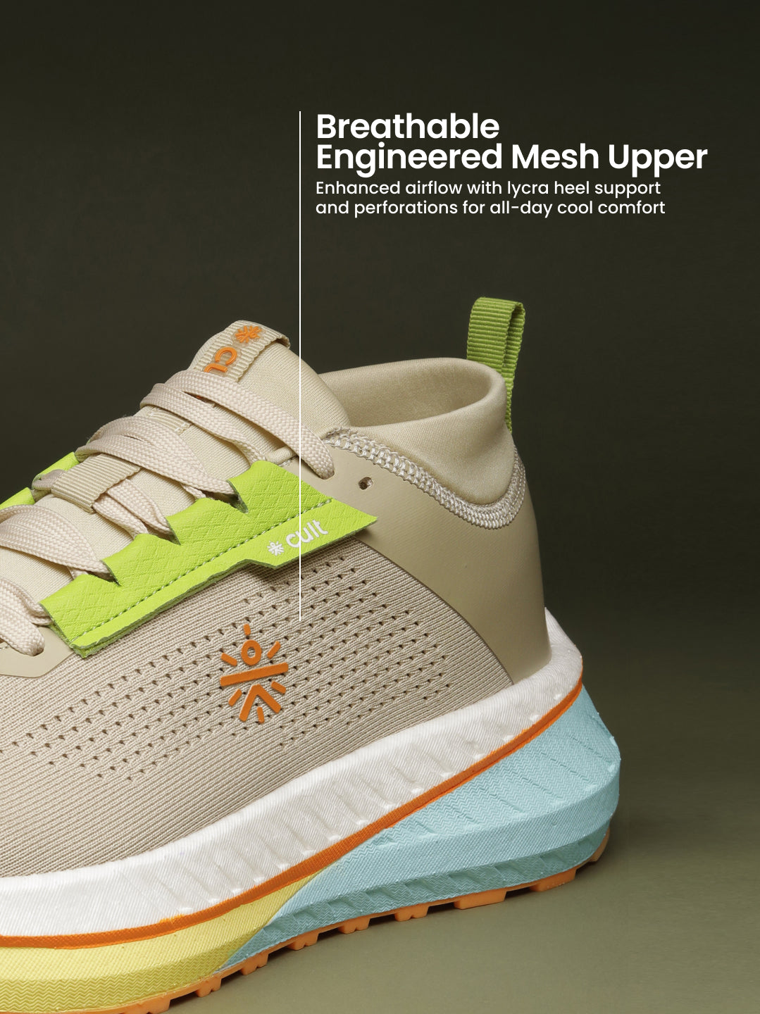 cult Men's GlideMax Running Shoes - Beige