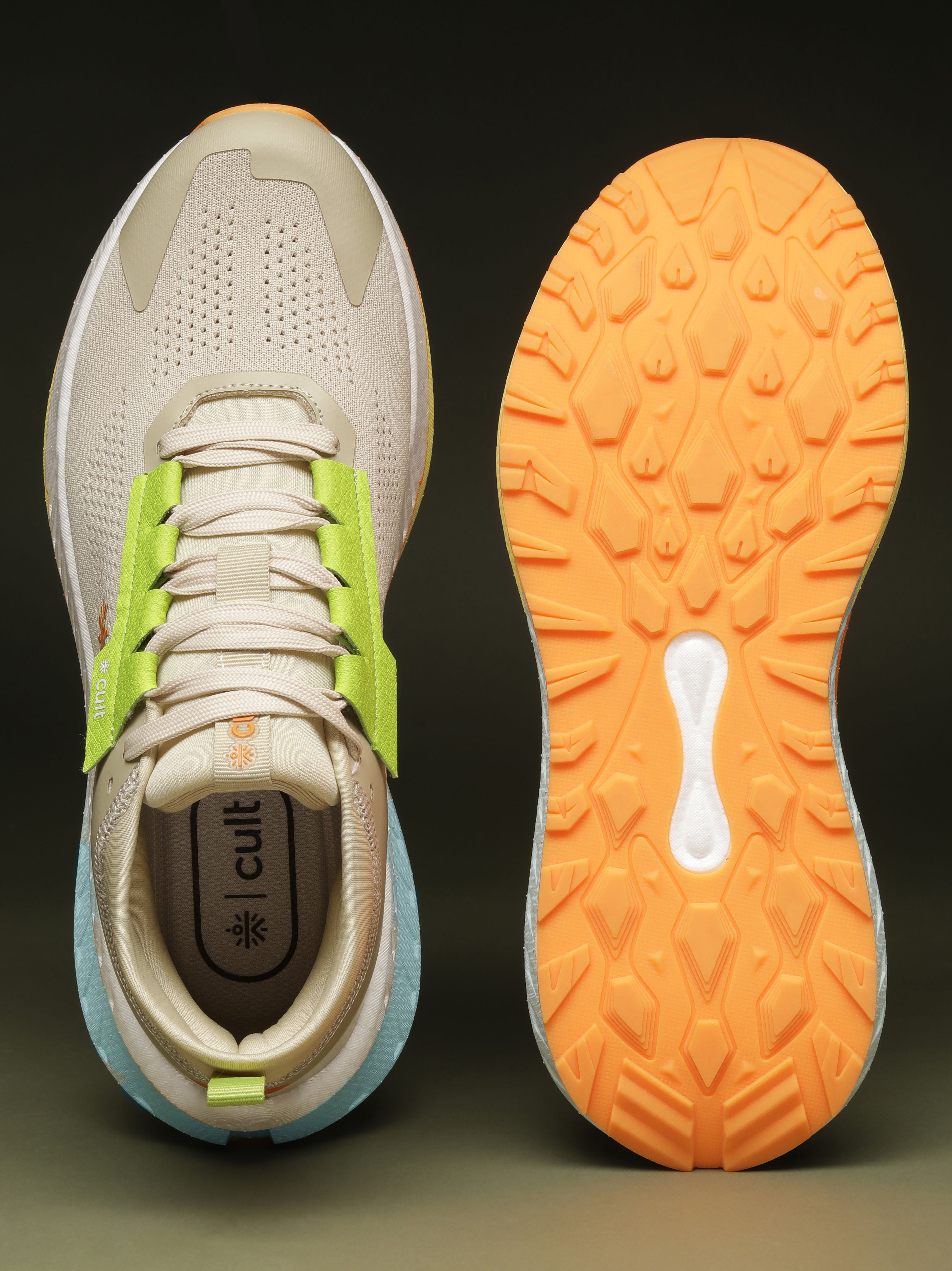 cult Men's GlideMax Running Shoes - Beige