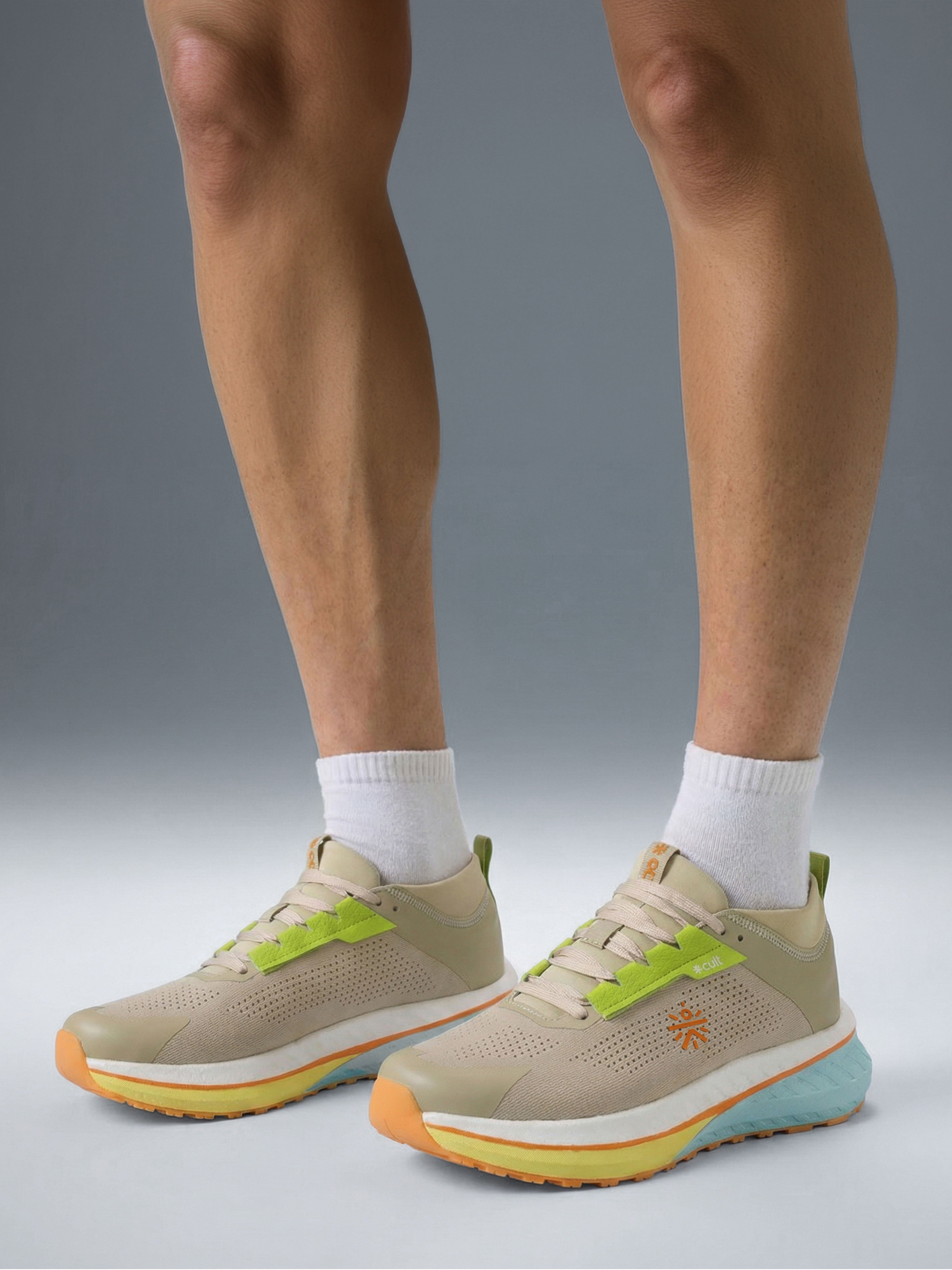 cult Men's GlideMax Trail Running Shoes - Beige