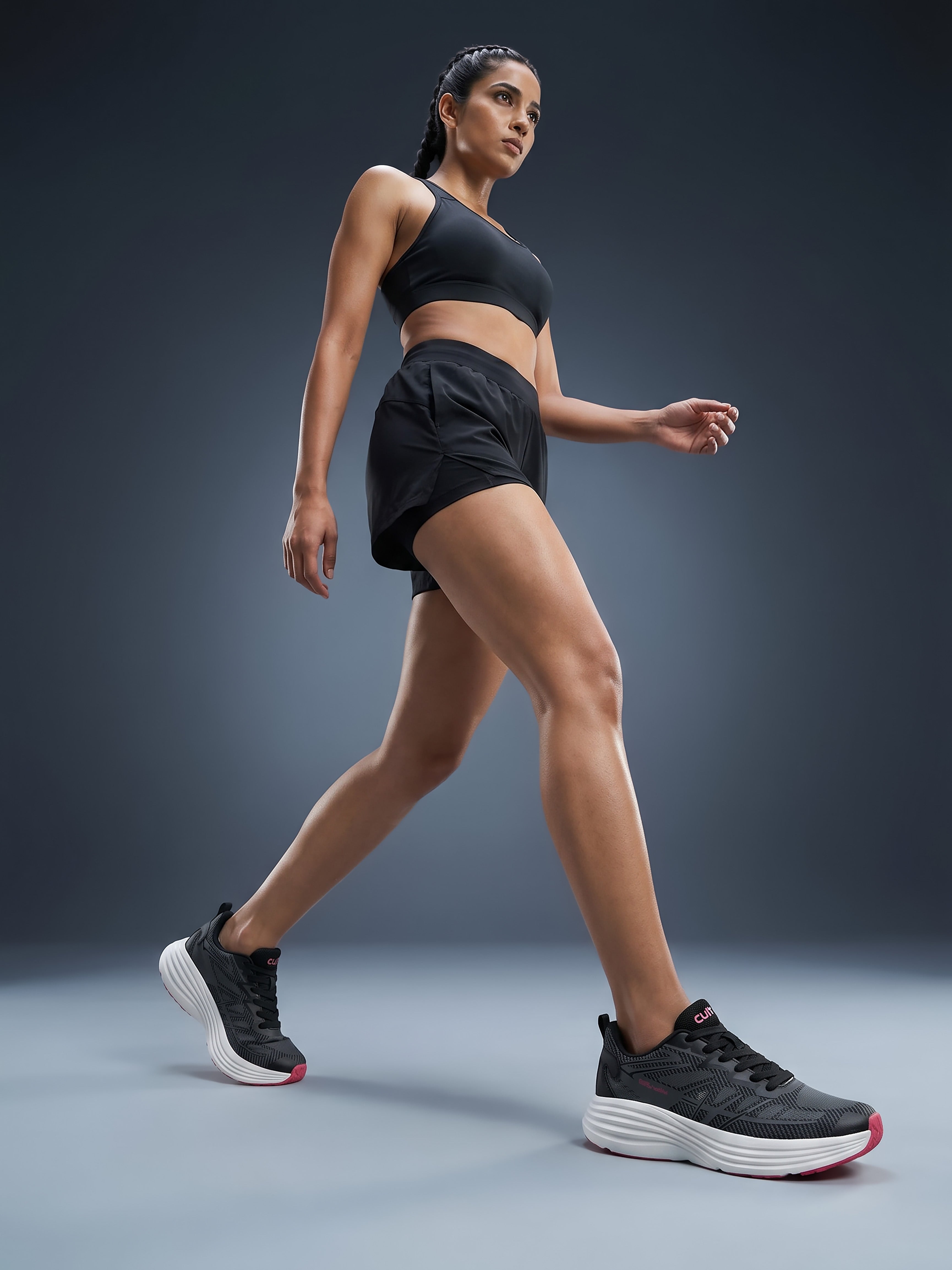 cult Women's AirStride Walking Shoes - Black