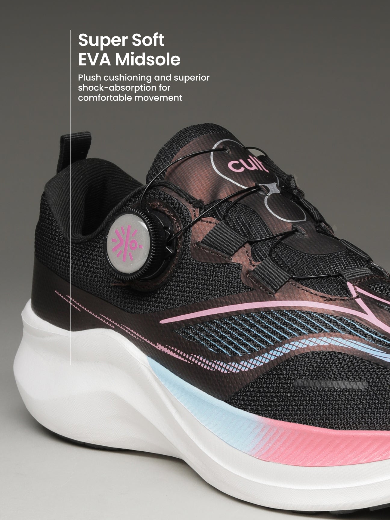 cult Women's PowerPace Running Shoes - Black