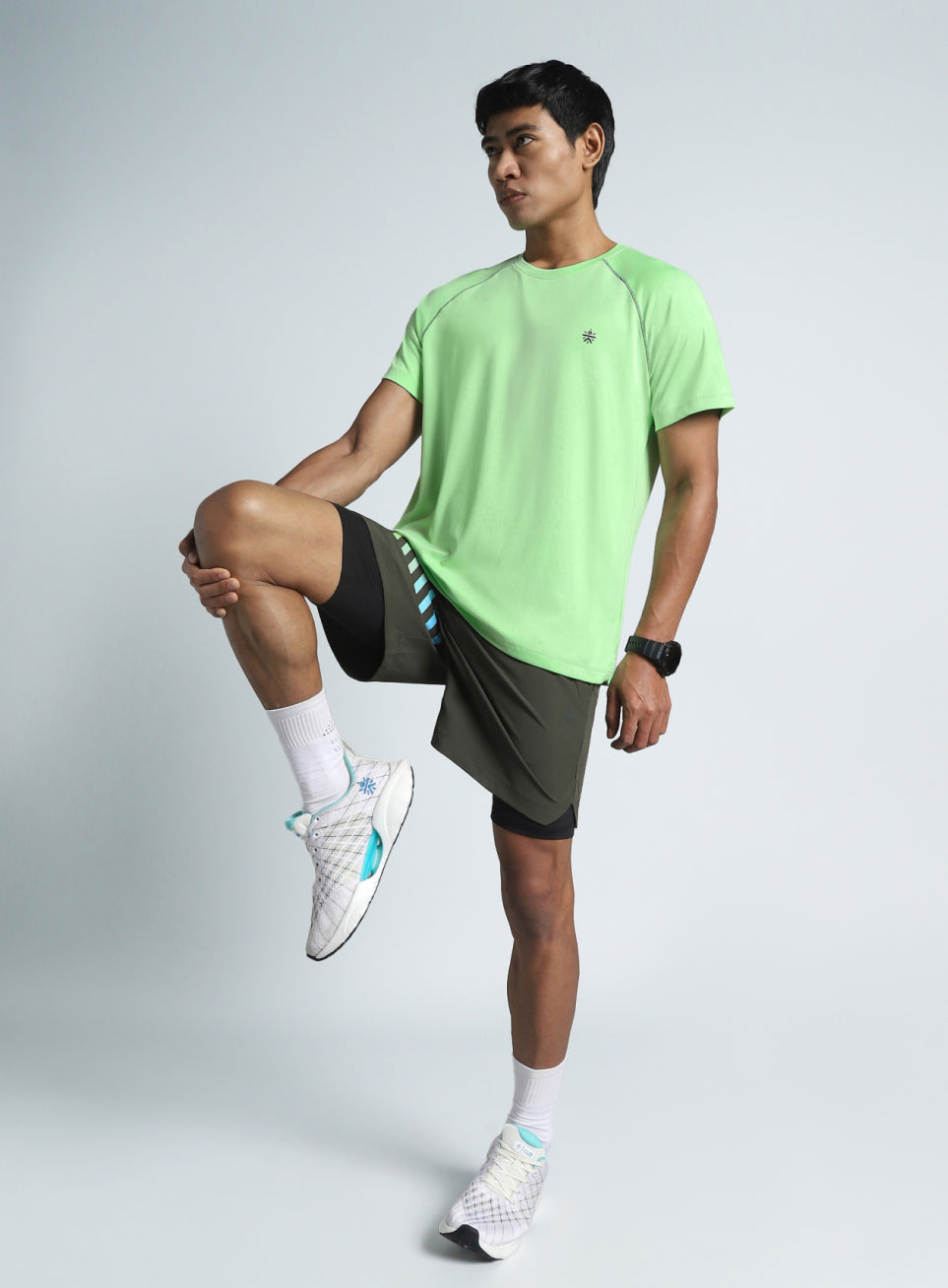 Men's Lime All Day Active Recycled Poly Performance T-shirt