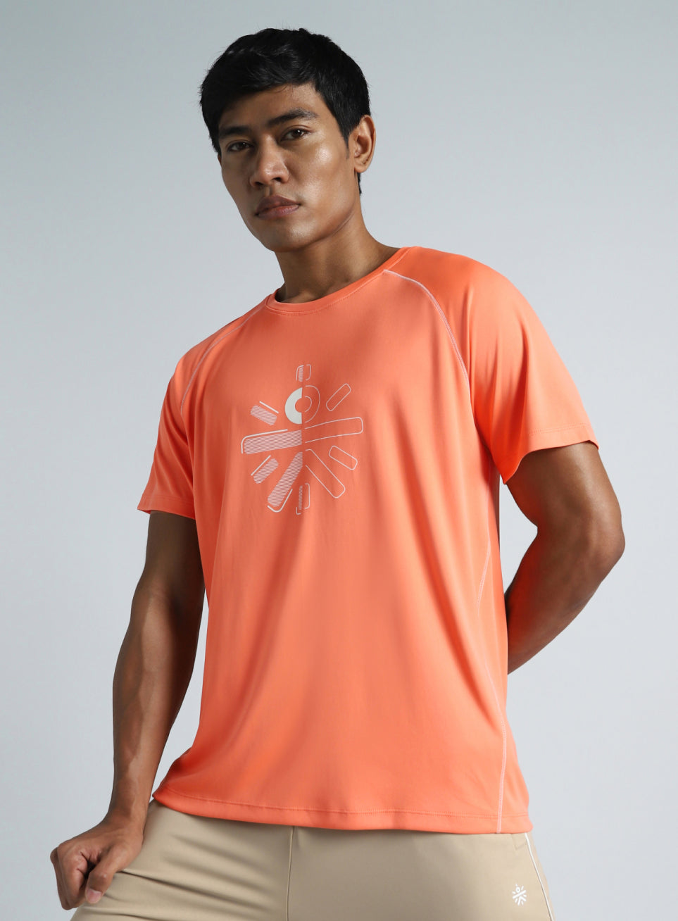 Men's Orange Cult Branded Recycled Poly Performance T-shirt