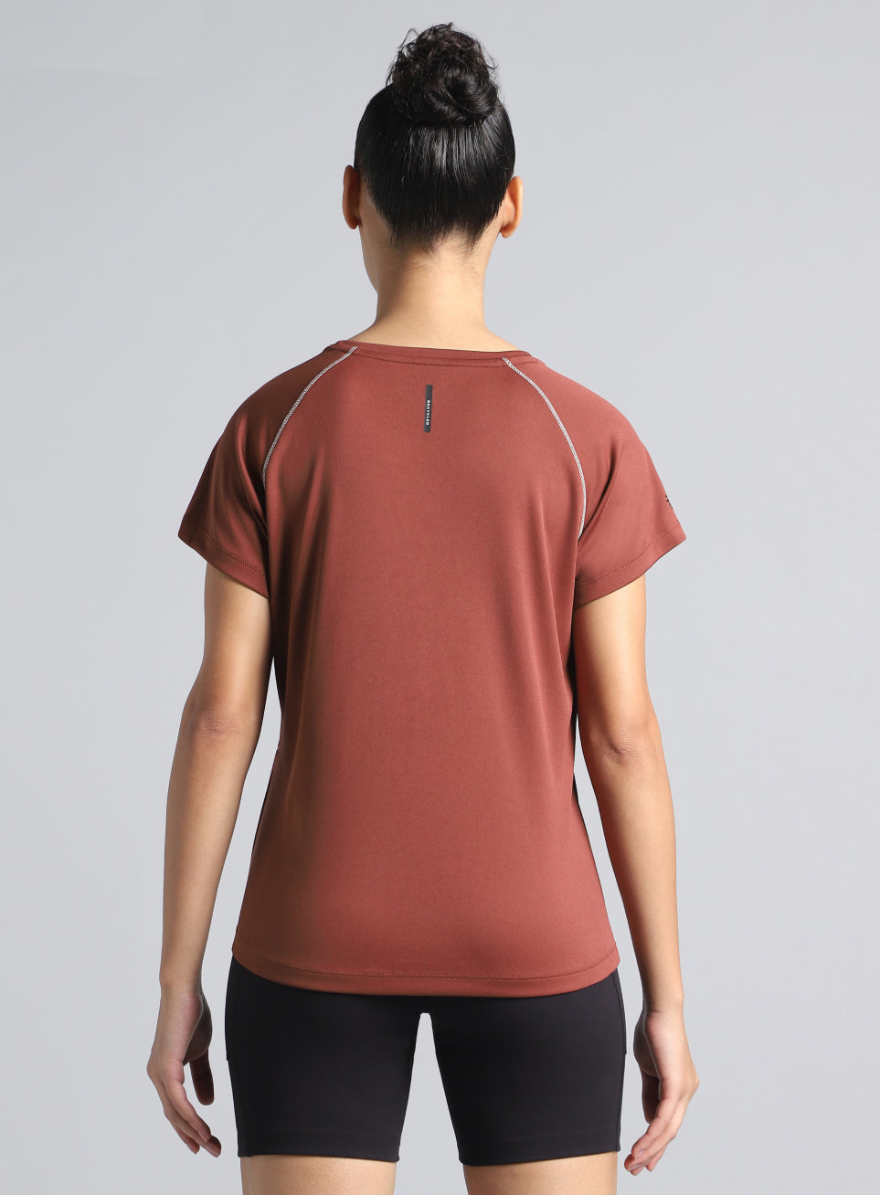 Women's Brown HIIT Recycled Poly Performance T-shirt