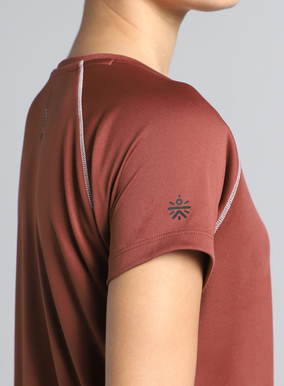 Women's Brown HIIT Recycled Poly Performance T-shirt