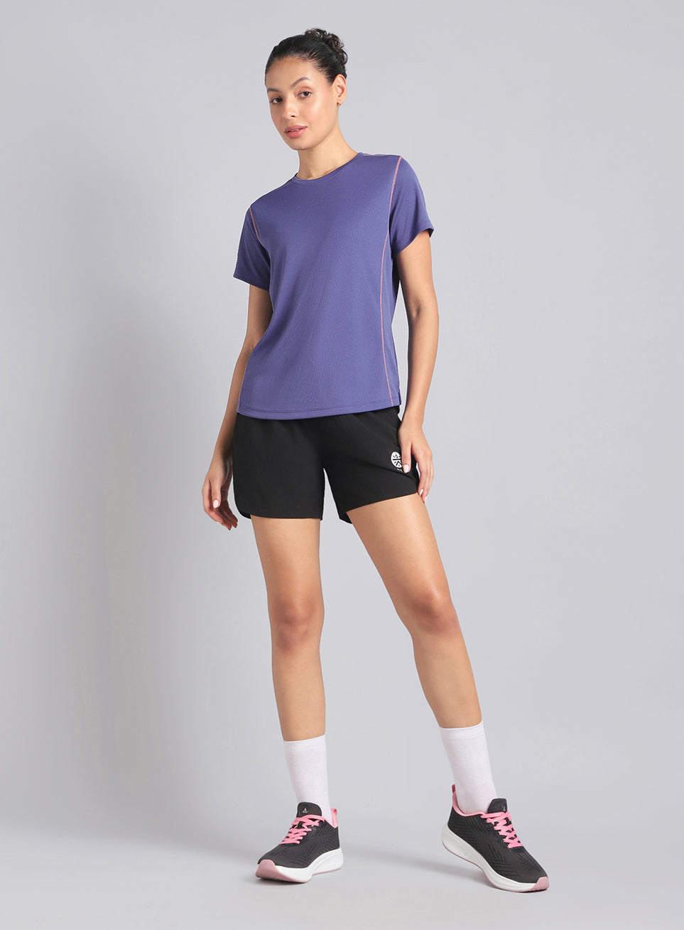 Women's Purple Training Essential Recycled Poly T-shirt