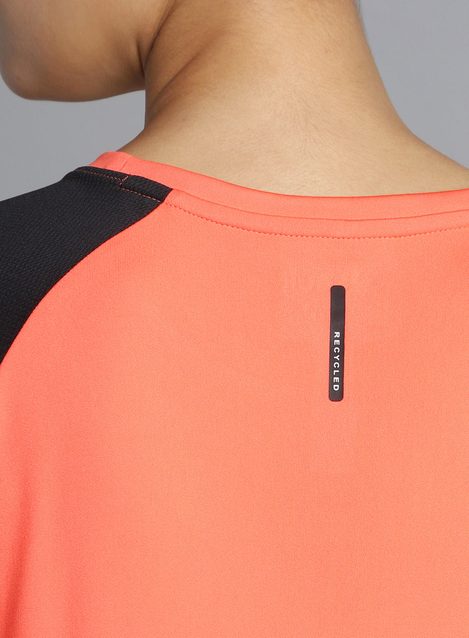 Women's Coral Colourblock Training Recycled Poly T-shirt