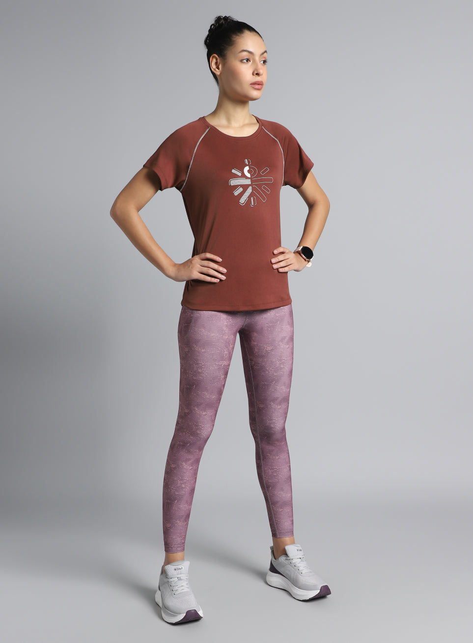 Women's Brown Cult Branded Recycled Poly Performance T-shirt