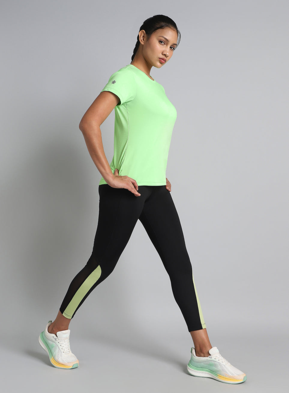 Women's Neon Green Ultimate Performance Recycled Poly T-shirt