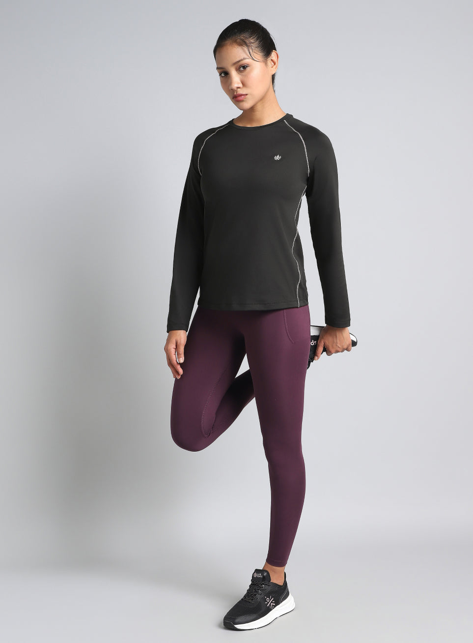 Women's Black Build Up Performance Recycled Poly T-shirt