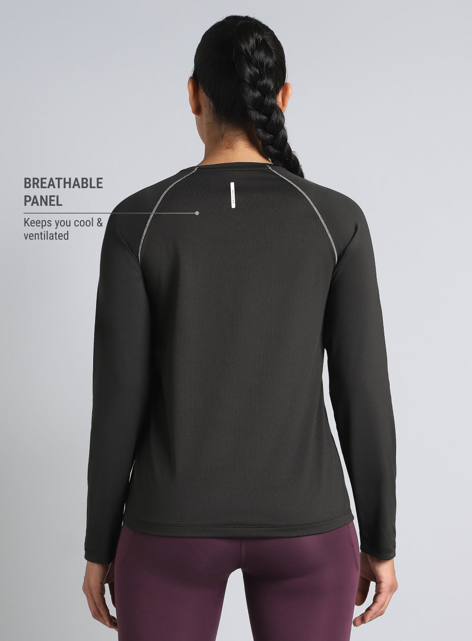 Women's Black Build Up Performance Recycled Poly T-shirt