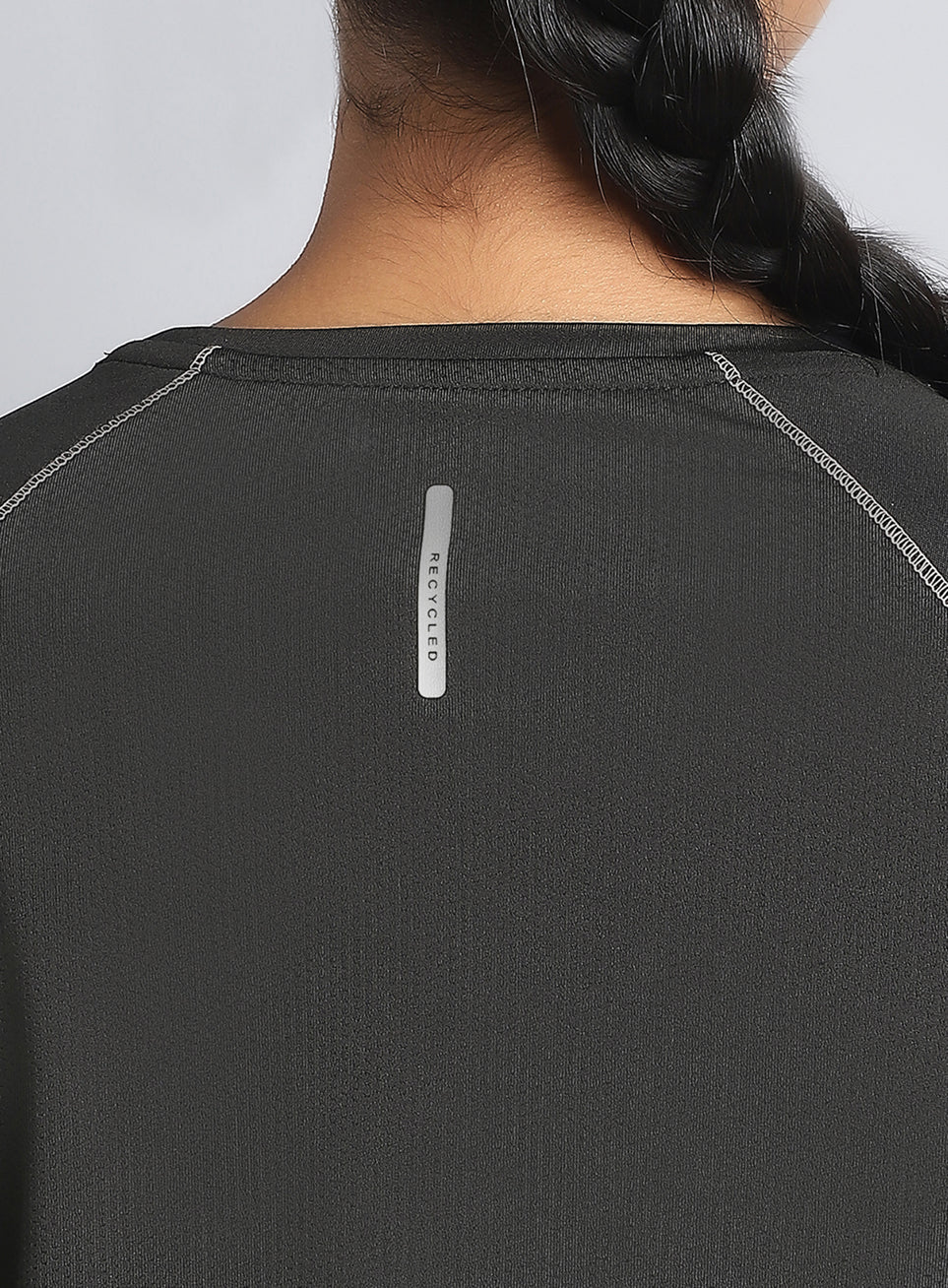 Women's Black Build Up Performance Recycled Poly T-shirt