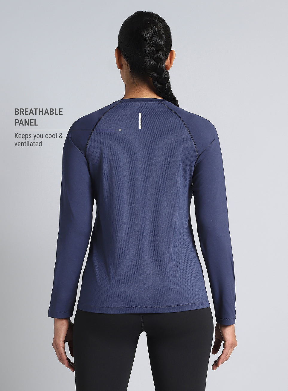 Women's Navy Build Up Performance Recycled Poly T-shirt