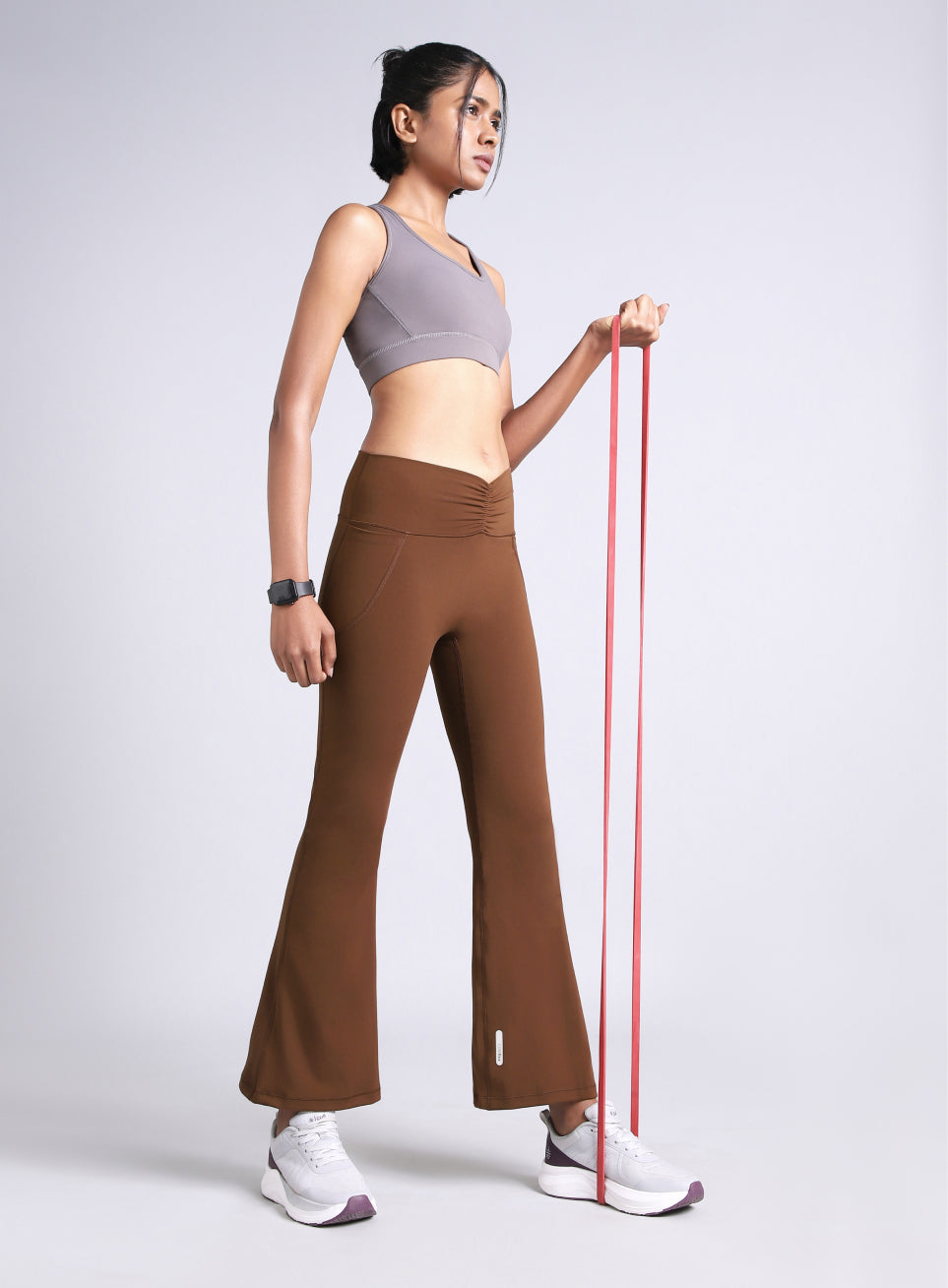 Women's Brown Flow Training COMFlex Flare Pants