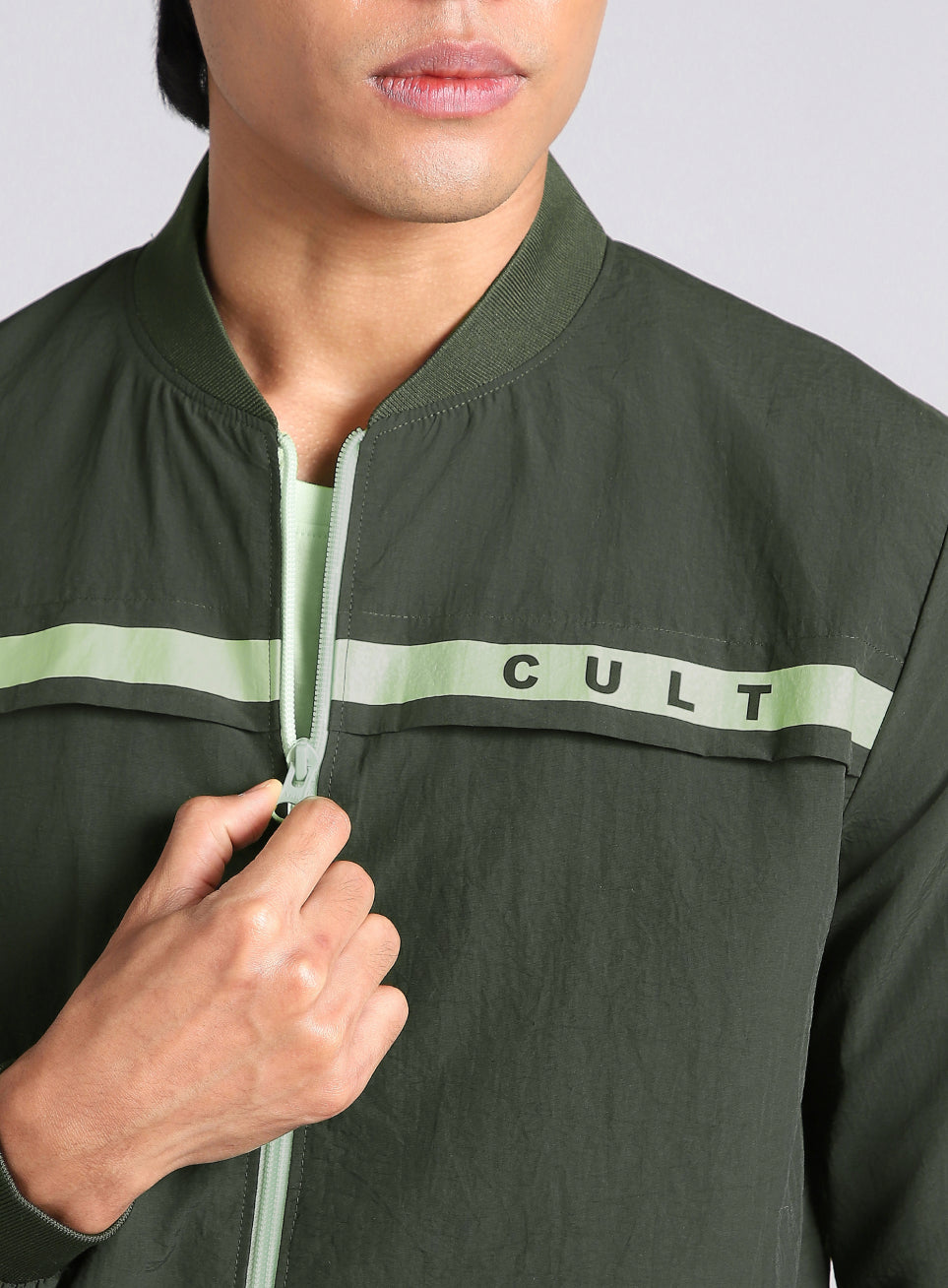 Men's Forest Green Bomber Jacket