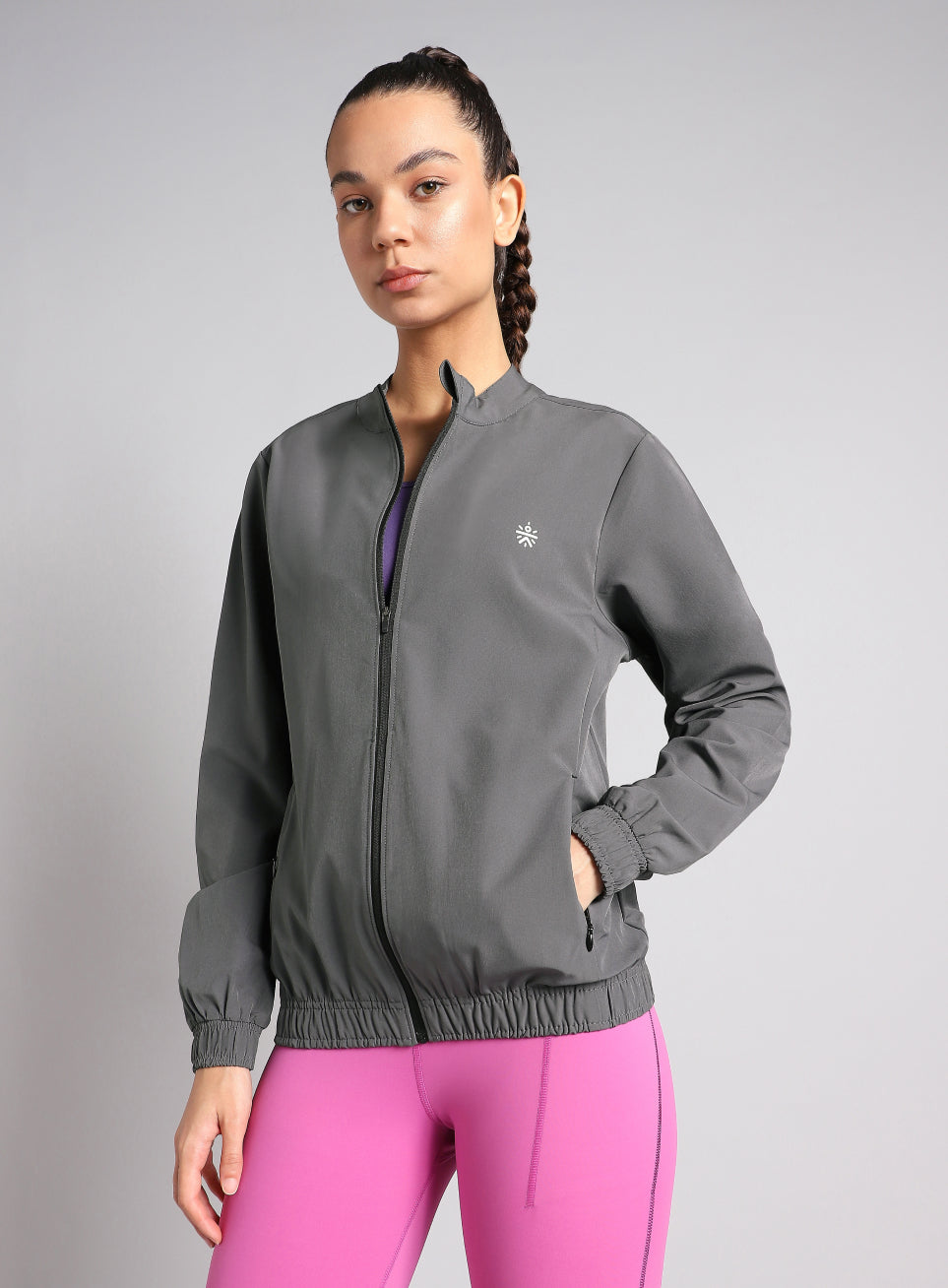 Women's Grey Runner's Pro Lightweight Jacket