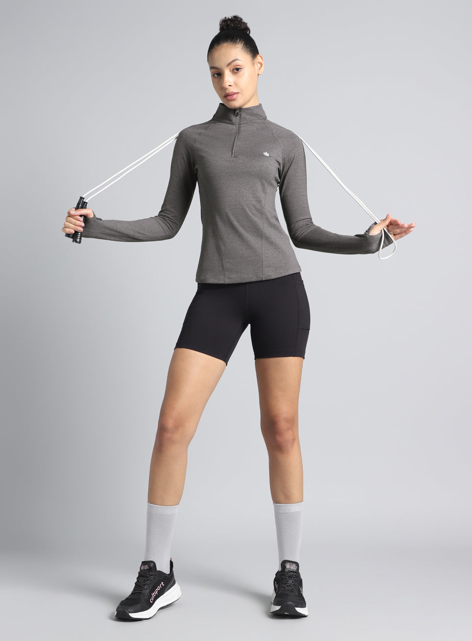 Women's Black Half Zip All Weather Performance Jacket