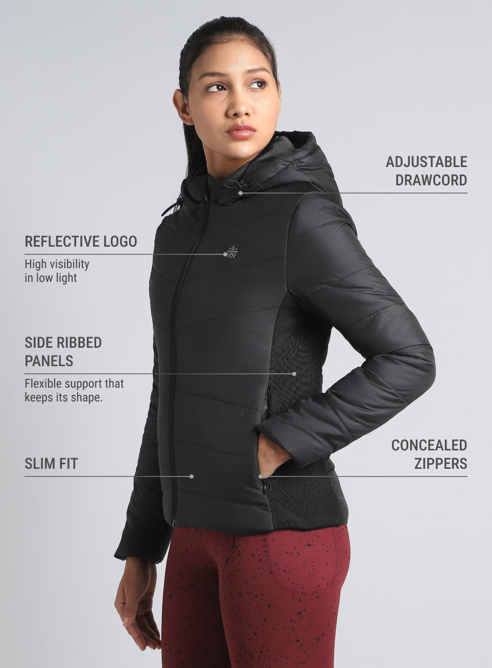 Women's Black Puffer Jacket