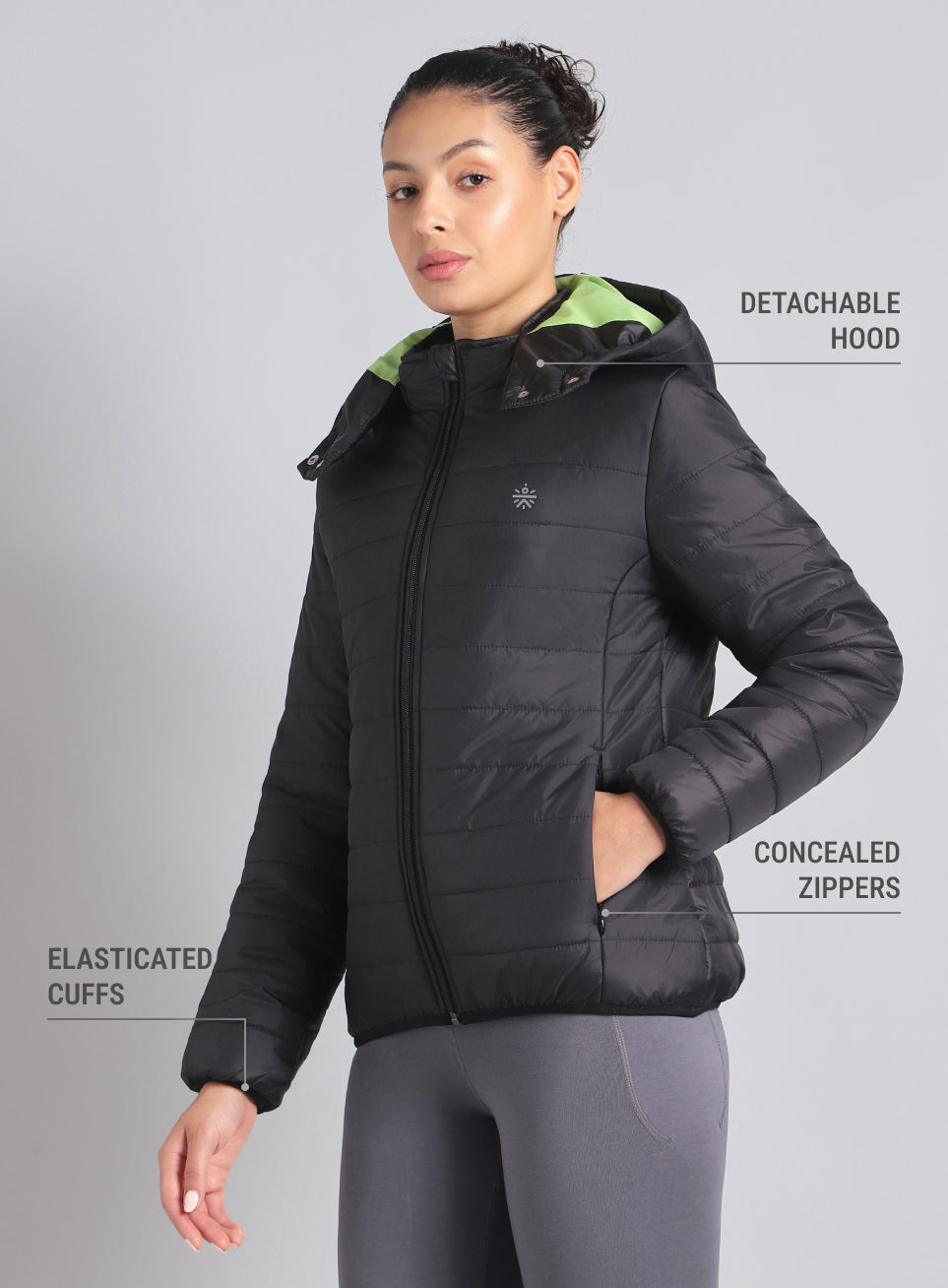 Women's Black Puffer Jacket