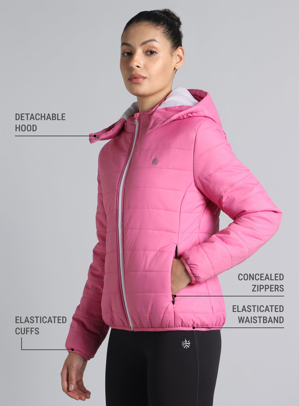 Women's Pink Puffer Jacket