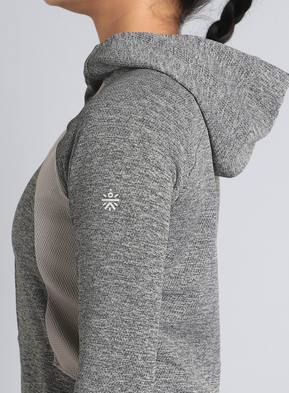 Women's Dark Grey Work It Out Training Cropped Jacket