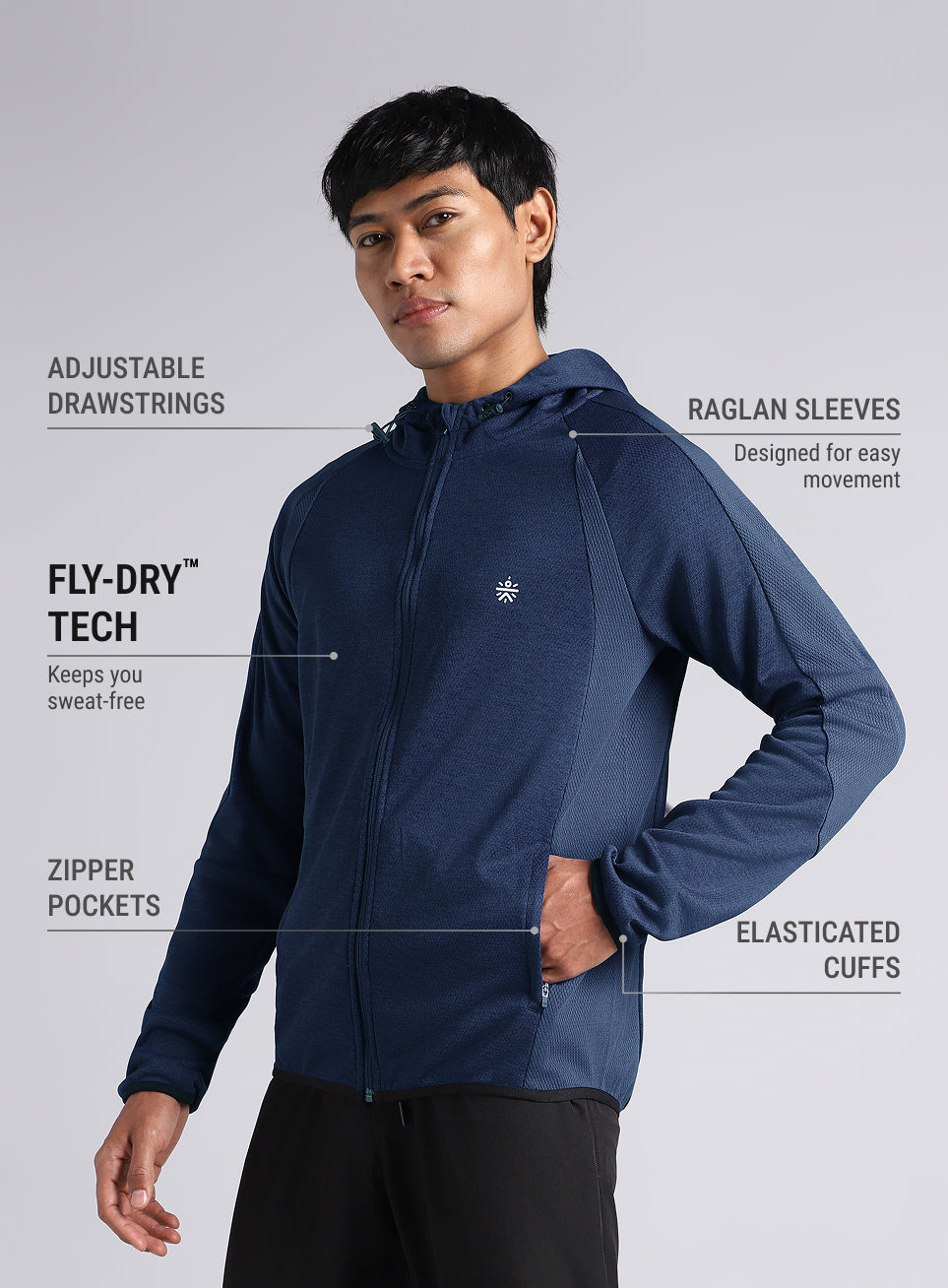 Men's Navy HIIT Training Jacket