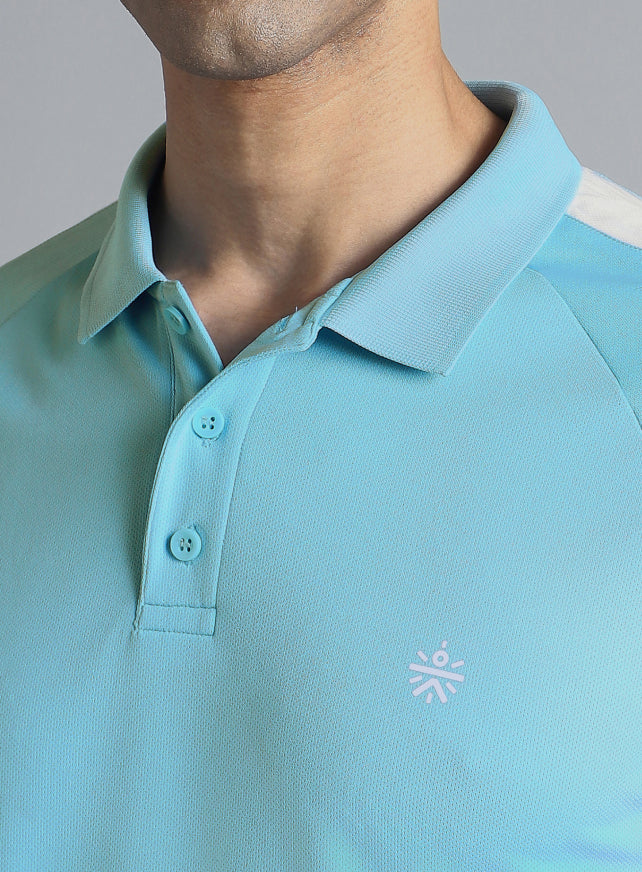 Men's Sky Blue Performance Essential Polo T-shirt