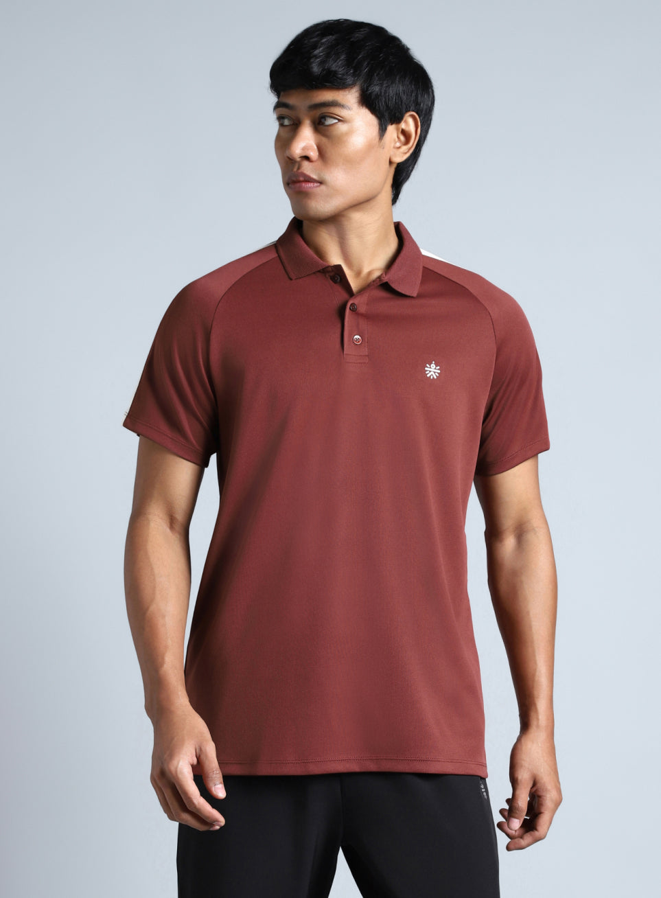 Men's Maroon Performance Essential Polo T-shirt