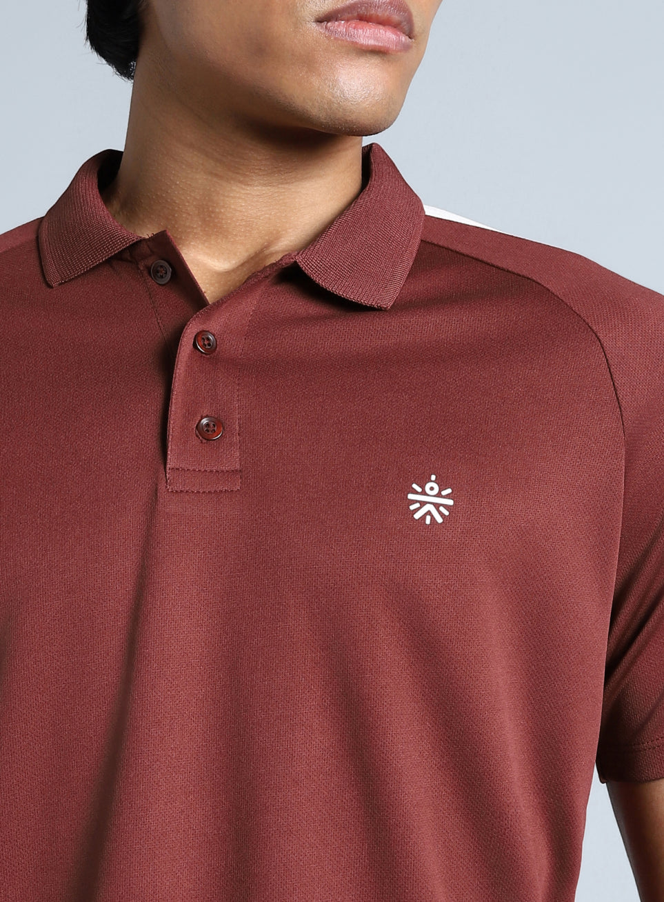 Men's Maroon Performance Essential Polo T-shirt