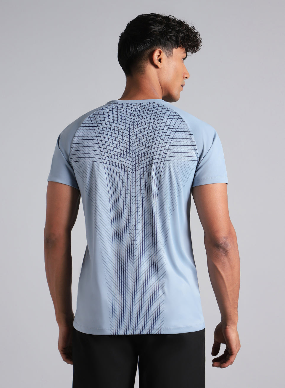 Men's Blue Energy Map Printed T-shirt