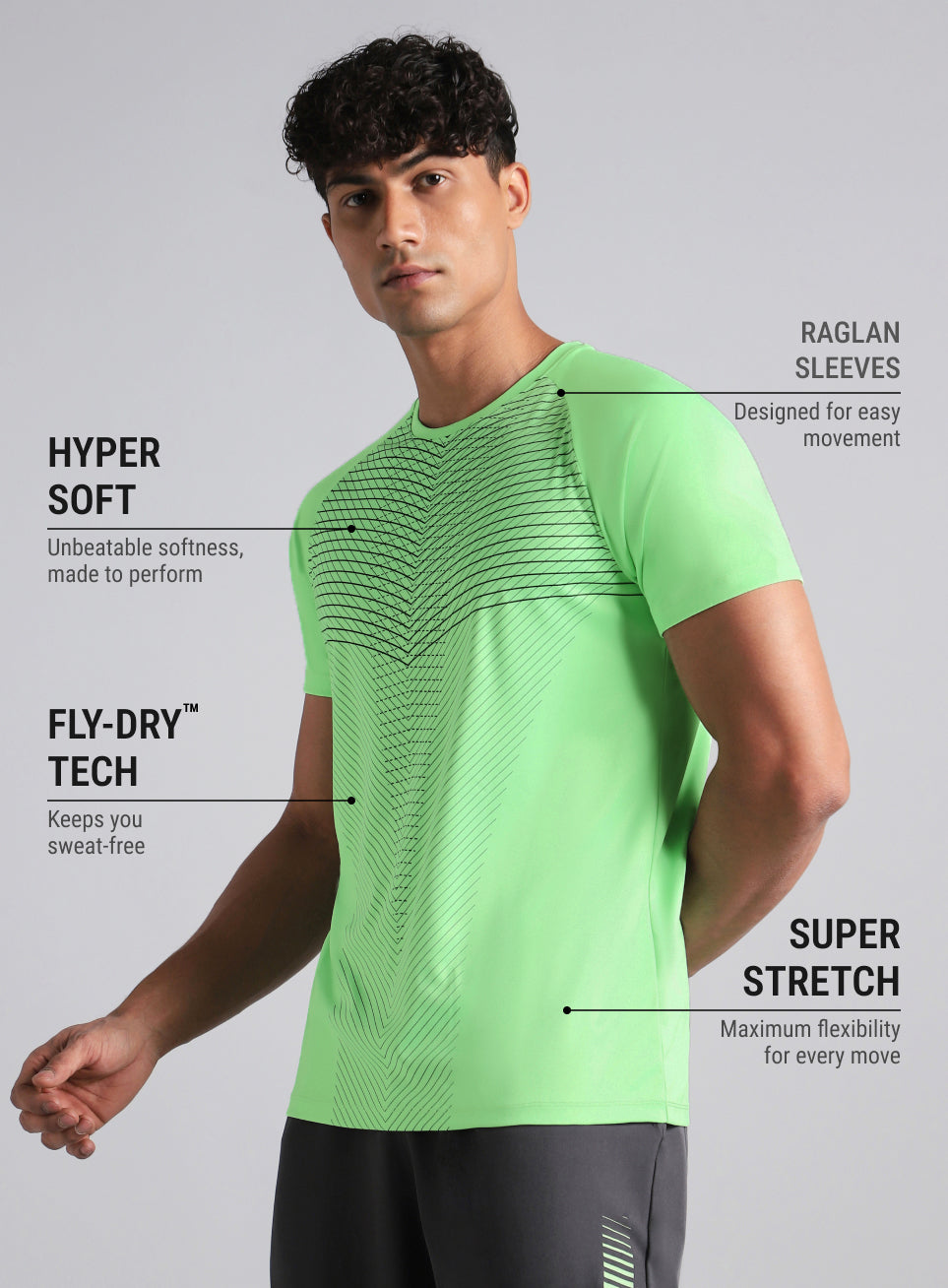 Men's Green Energy Map Printed T-shirt