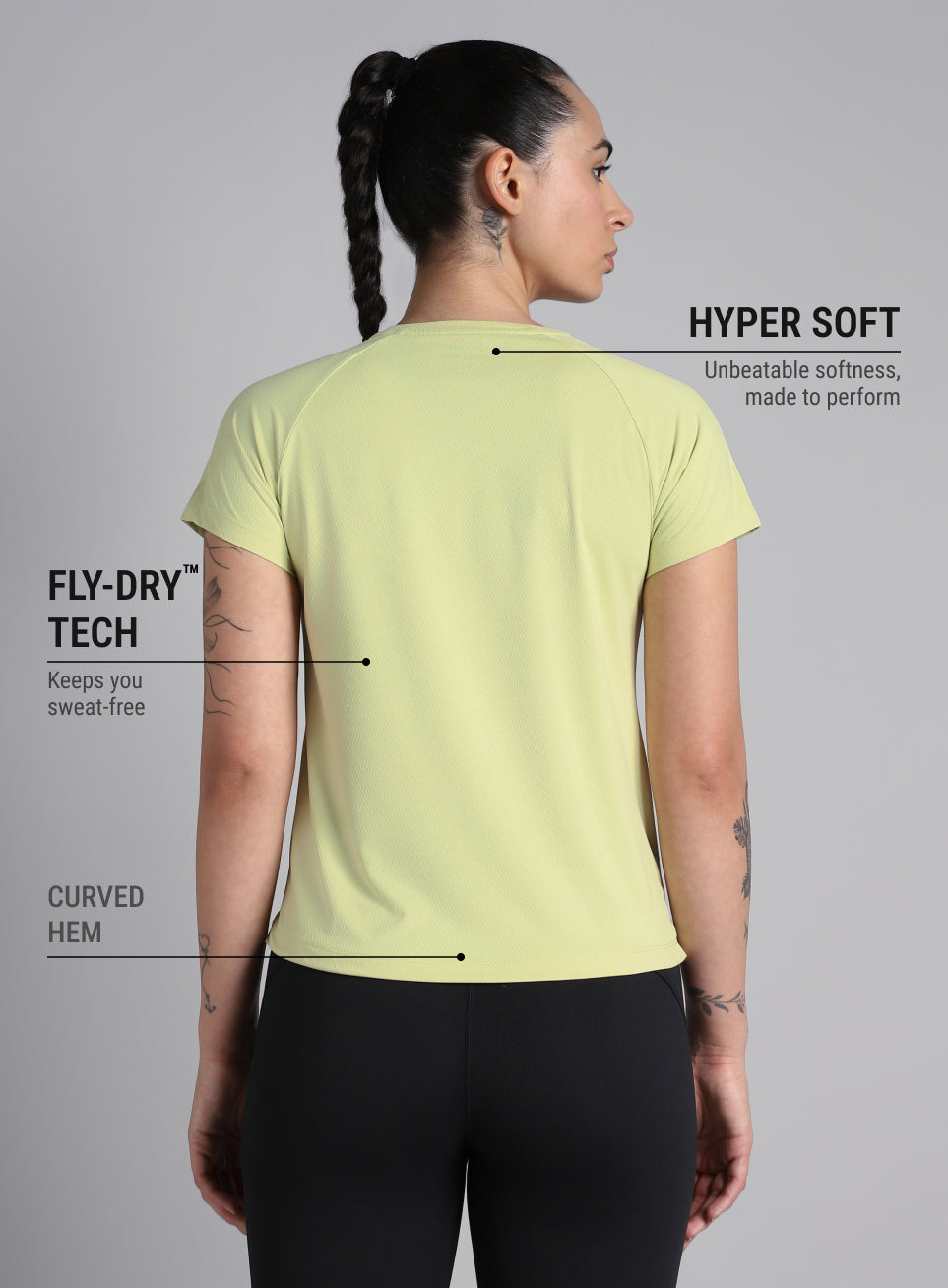 Women's Engineered Knit Green Performance T-shirt