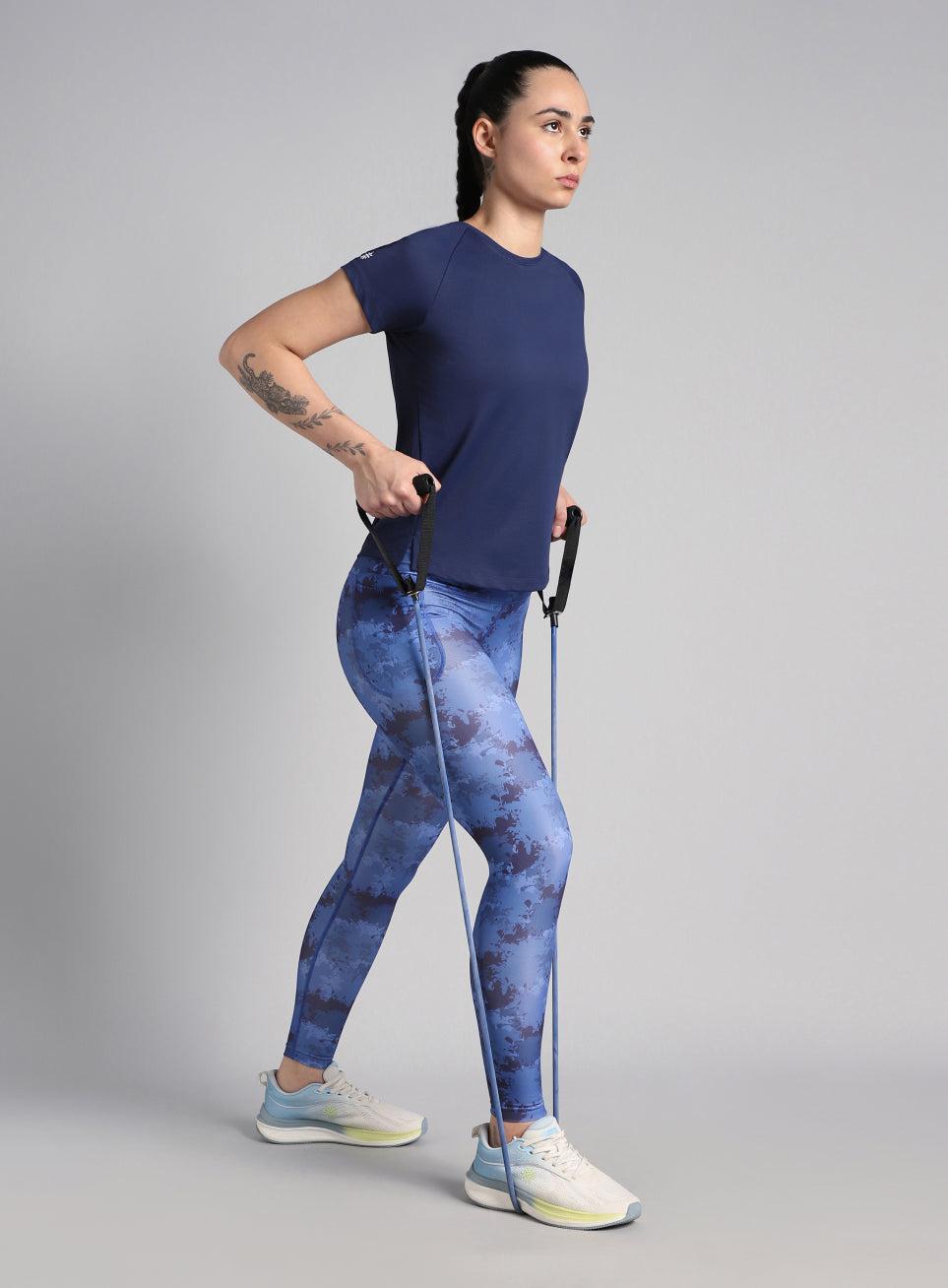 Women's Engineered Knit Blue Performance T-shirt