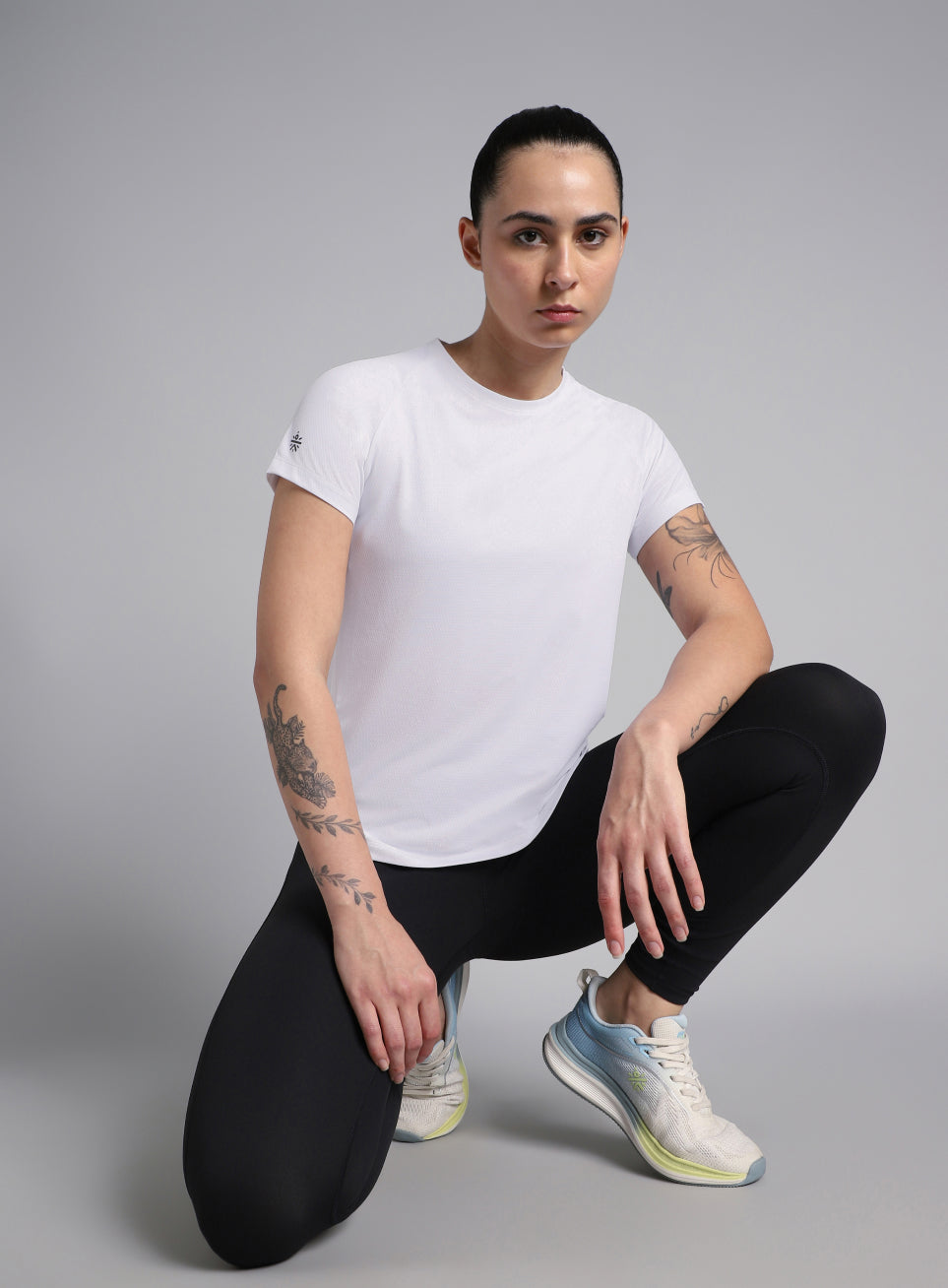 Women's Engineered Knit White Performance T-shirt