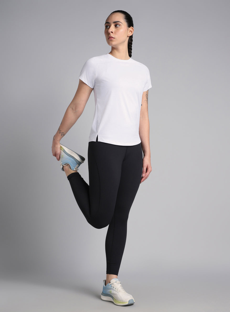 Women's Engineered Knit White Performance T-shirt