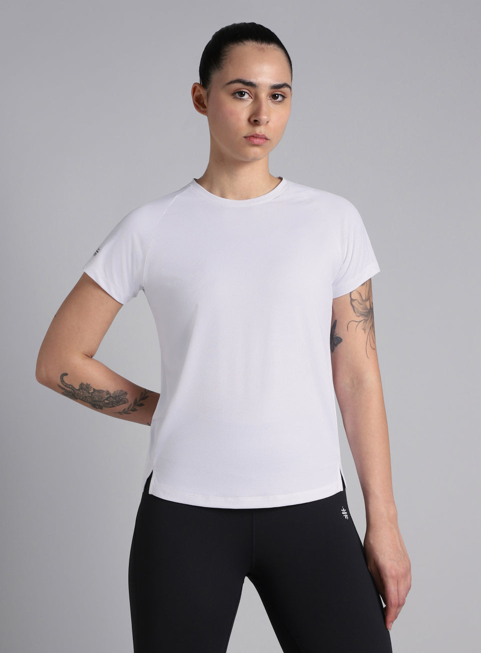 Women's Engineered Knit White Performance T-shirt
