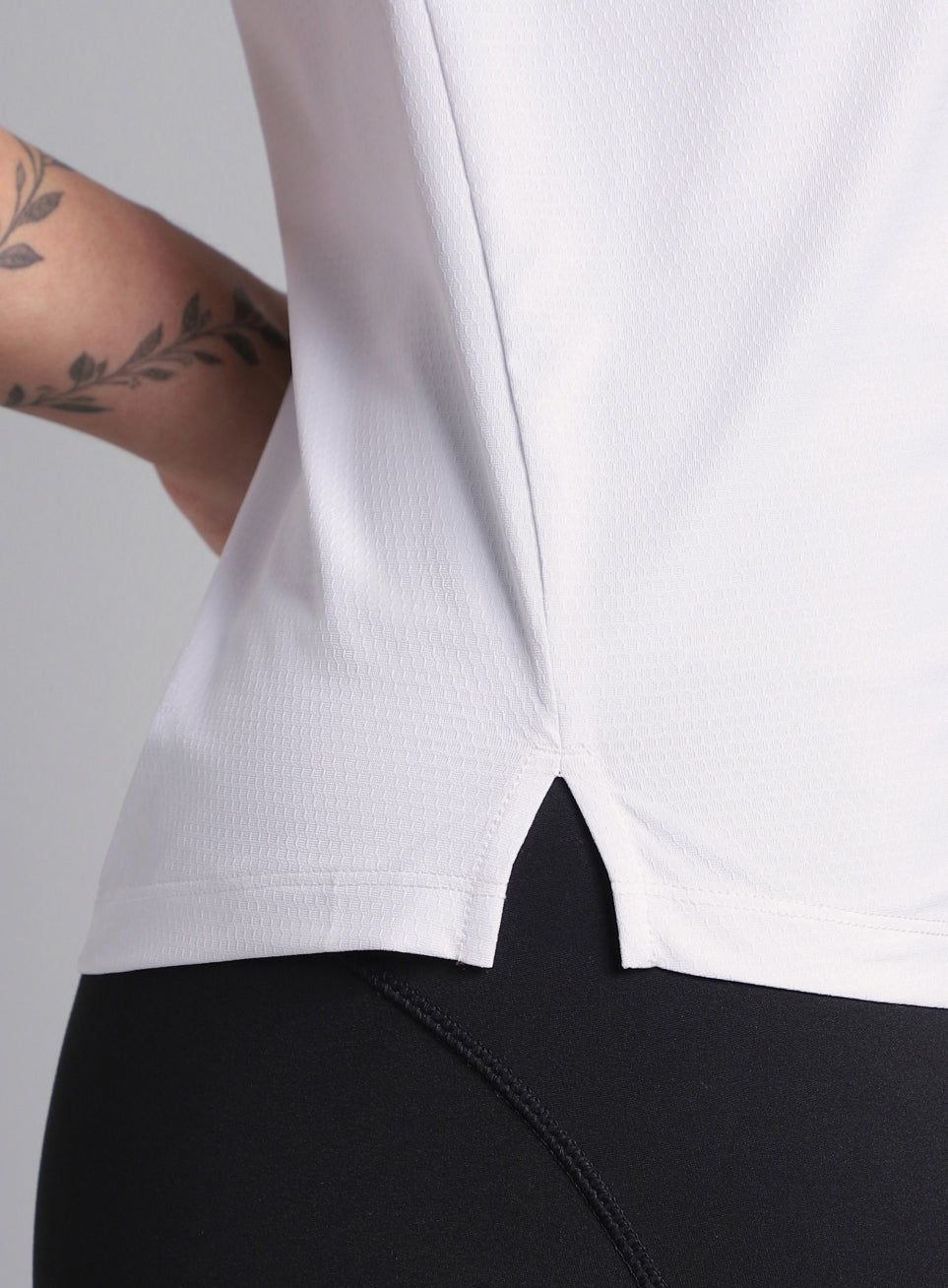 Women's Engineered Knit White Performance T-shirt