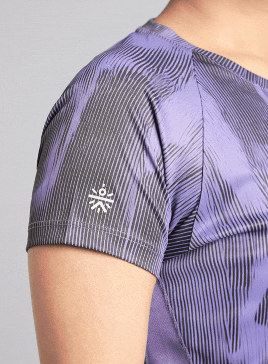 Women's Purple Urban Camo Run T-shirt