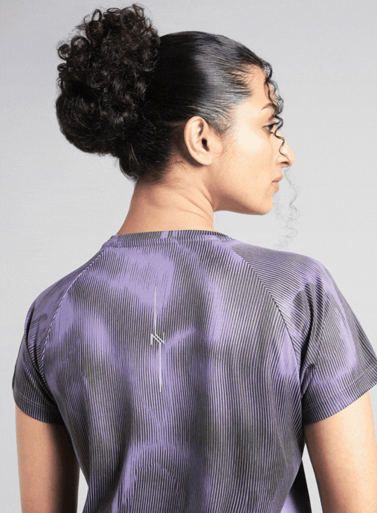 Women's Purple Urban Camo Run T-shirt