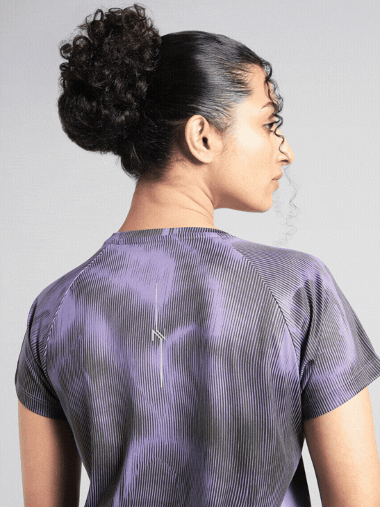 Women's Purple Urban Camo Run T-shirt