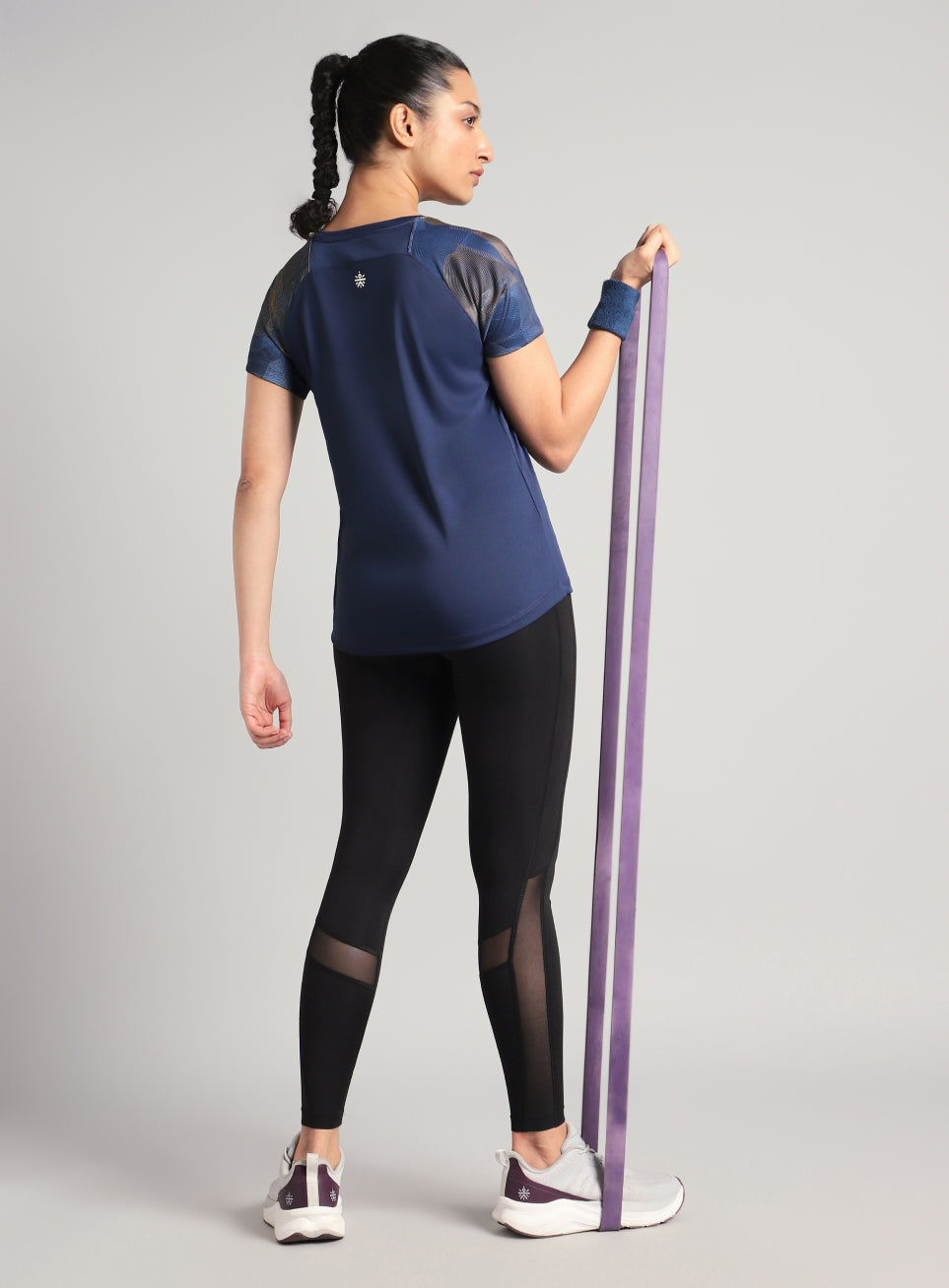 Women's Blue Printed Ultimate Training T-shirt