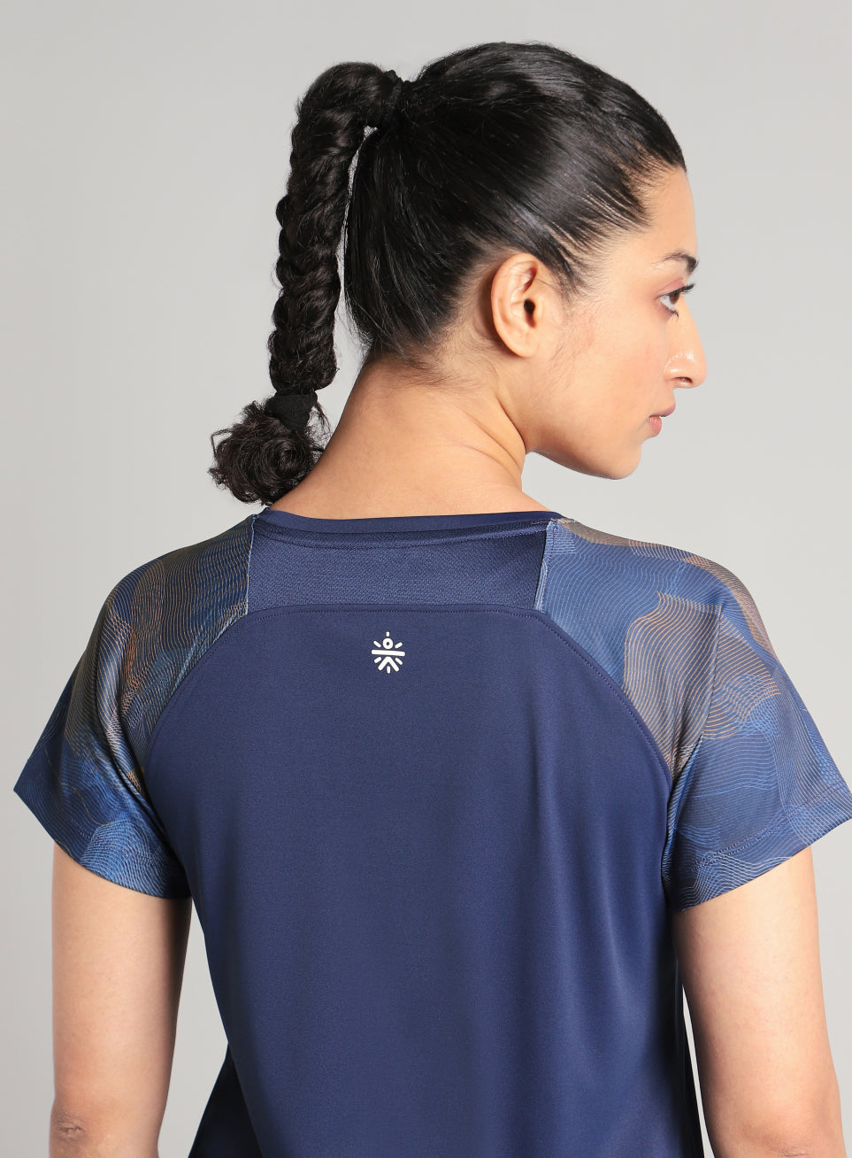 Women's Blue Printed Ultimate Training T-shirt