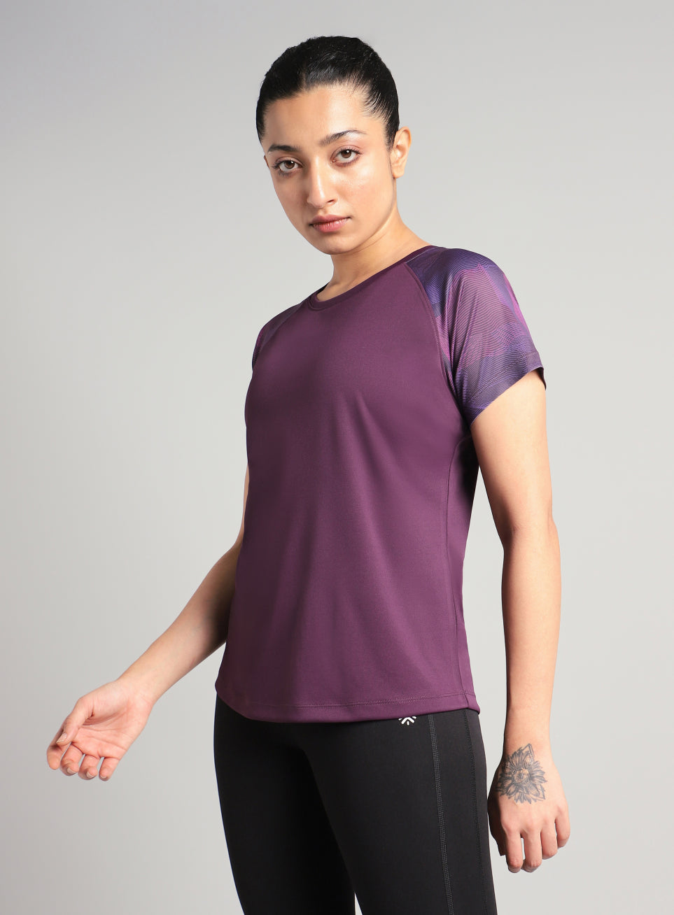 Women's Wine Printed Ultimate Training T-shirt