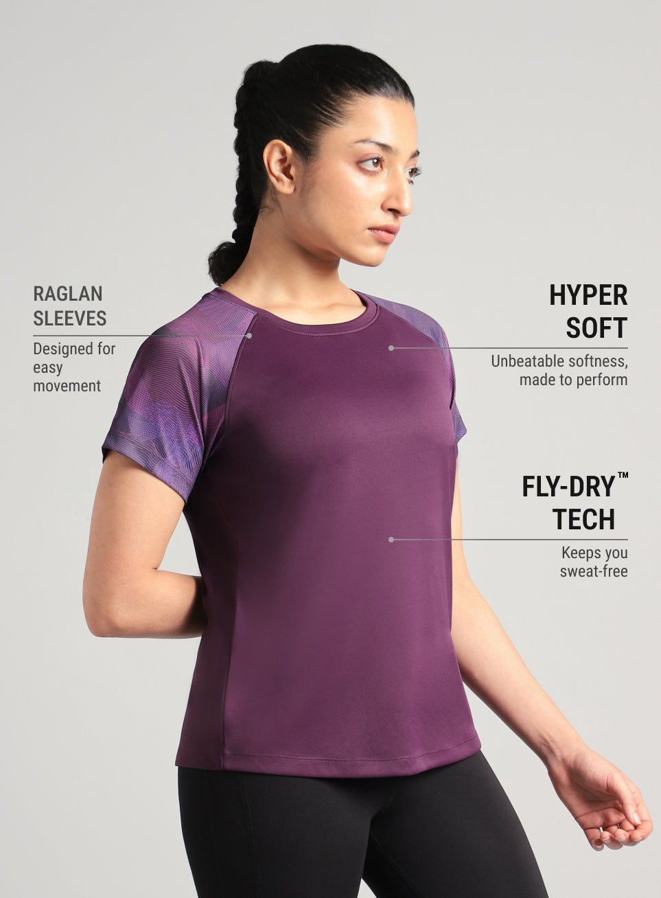 Women's Wine Printed Ultimate Training T-shirt